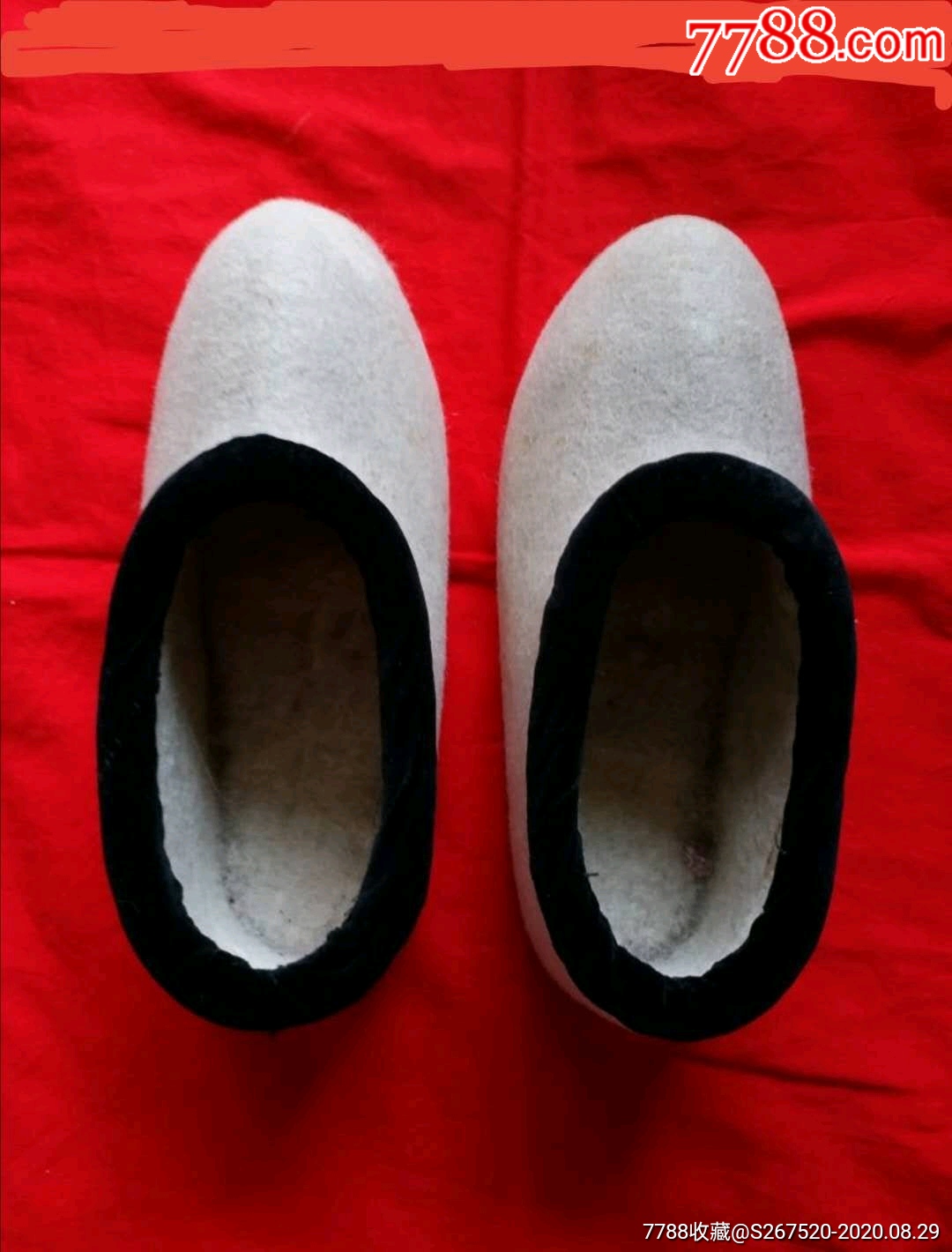 满族风俗民国时期毡疙瘩鞋