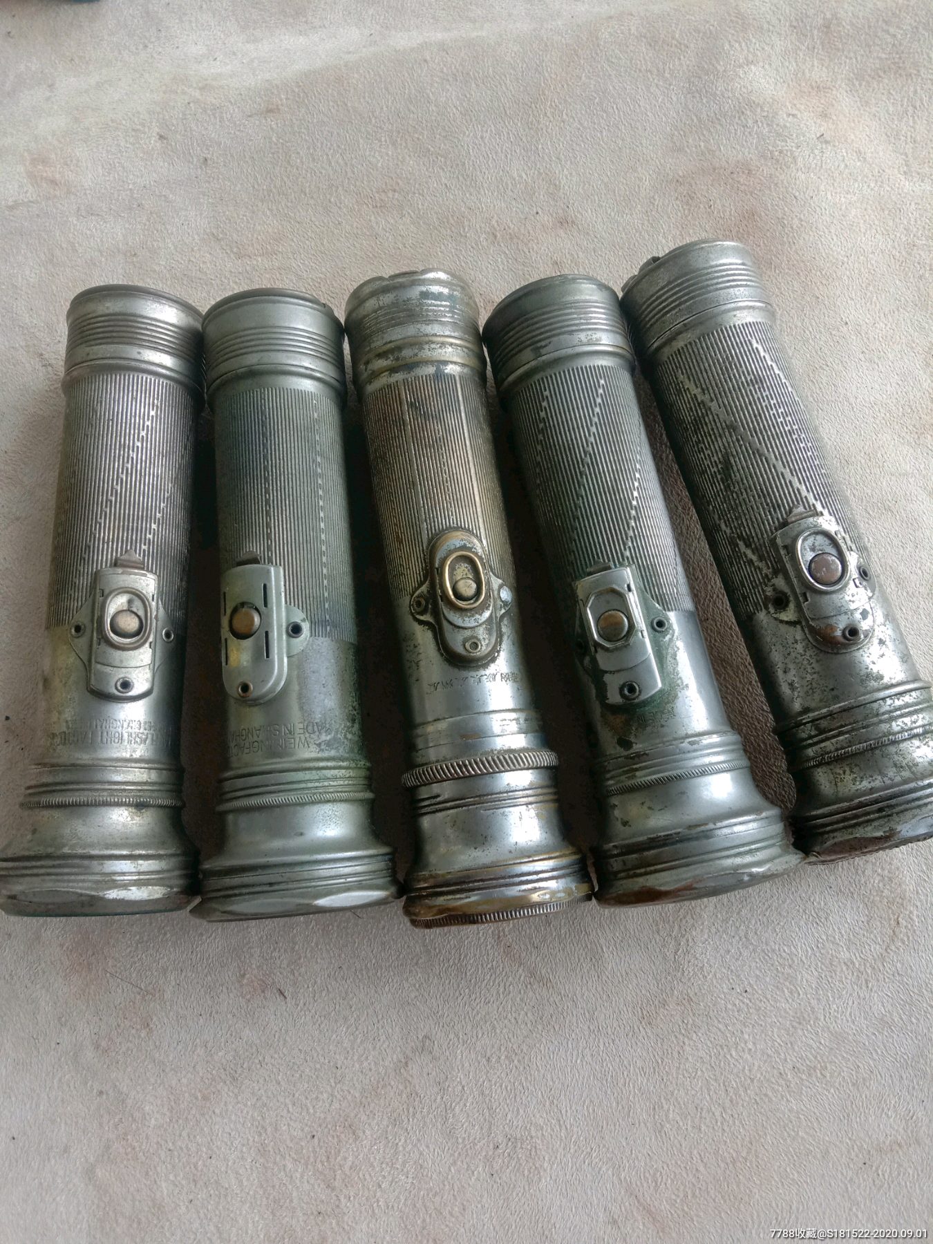 民国二战抗战电筒老式纯铜手电筒少见老电筒老物件复古