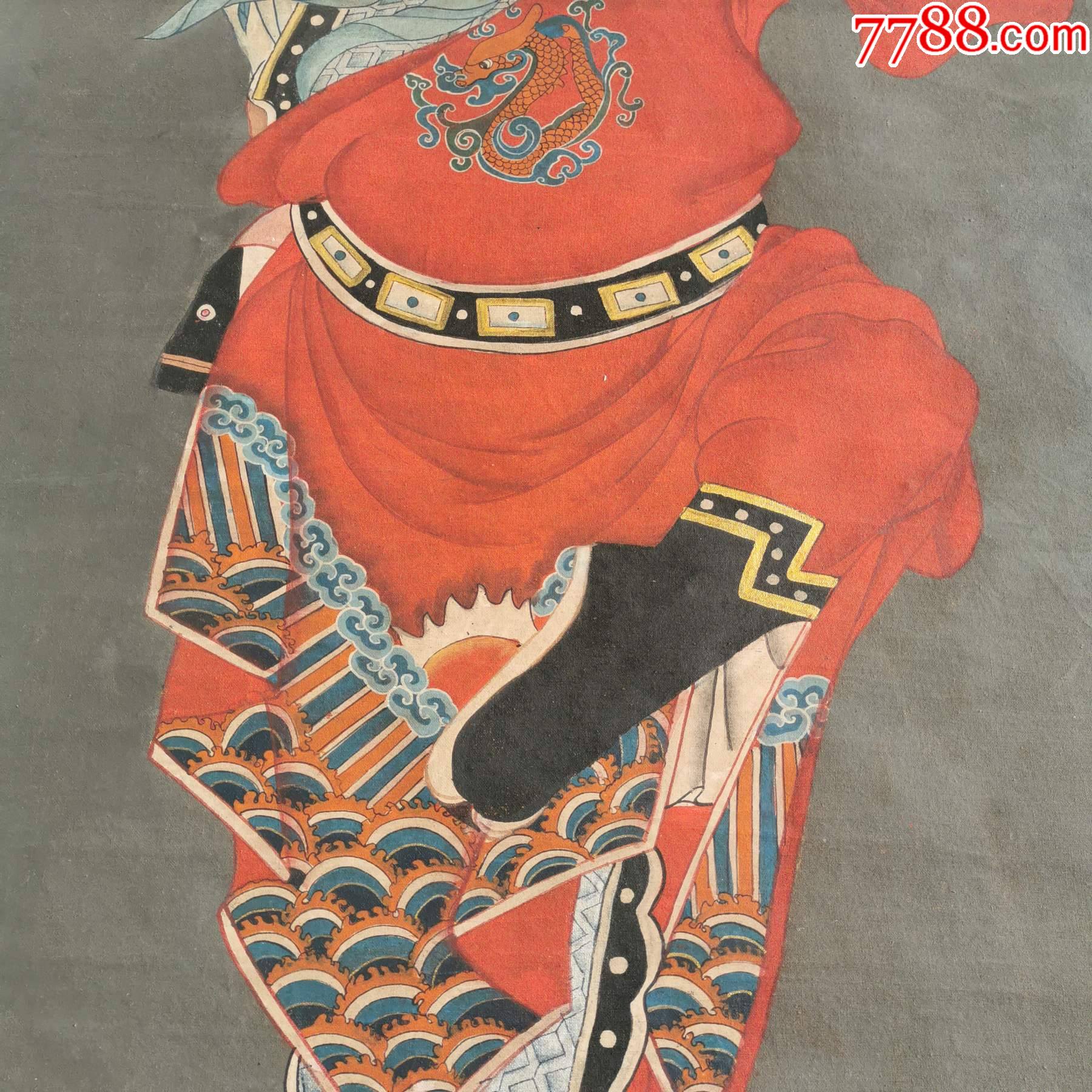 商品名称:清代钟馗画像道教神仙像钟馗捉鬼辟邪消灾保佑平安门神水陆