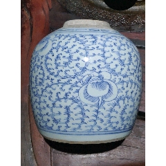 清代嘉庆细路缠枝花盘,青花瓷,白地青花,清朝,碟/盘,花卉,景德镇窑,se
