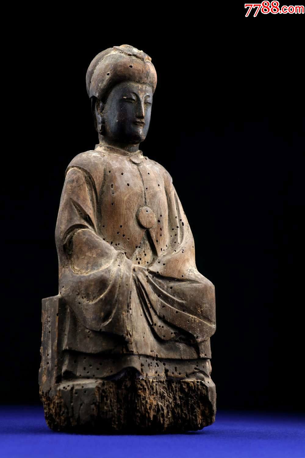 明代木雕佛像女文官造像