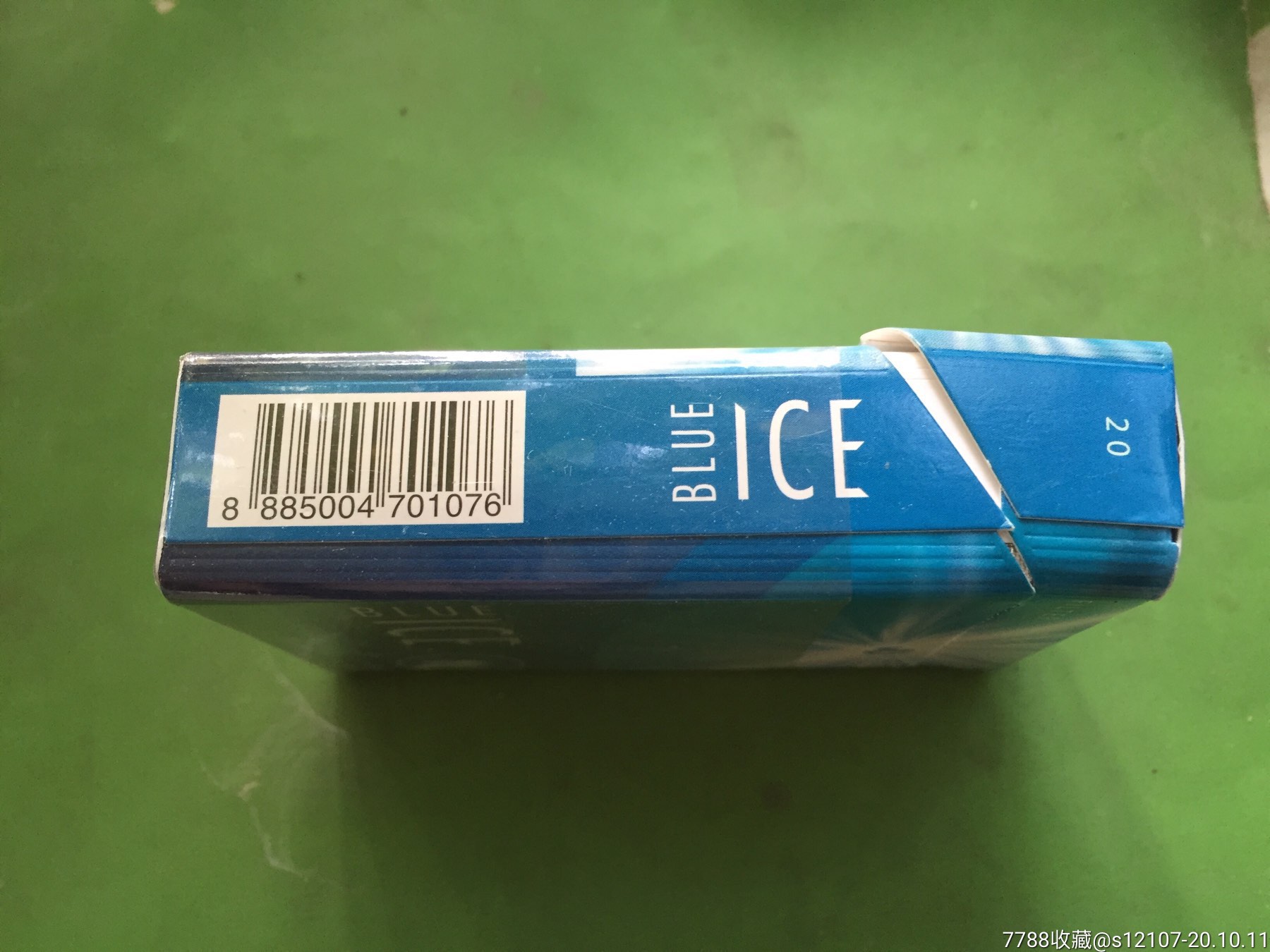 blueiceblast日本冰蓝爆珠空烟盒内带烟卡纸一张合售