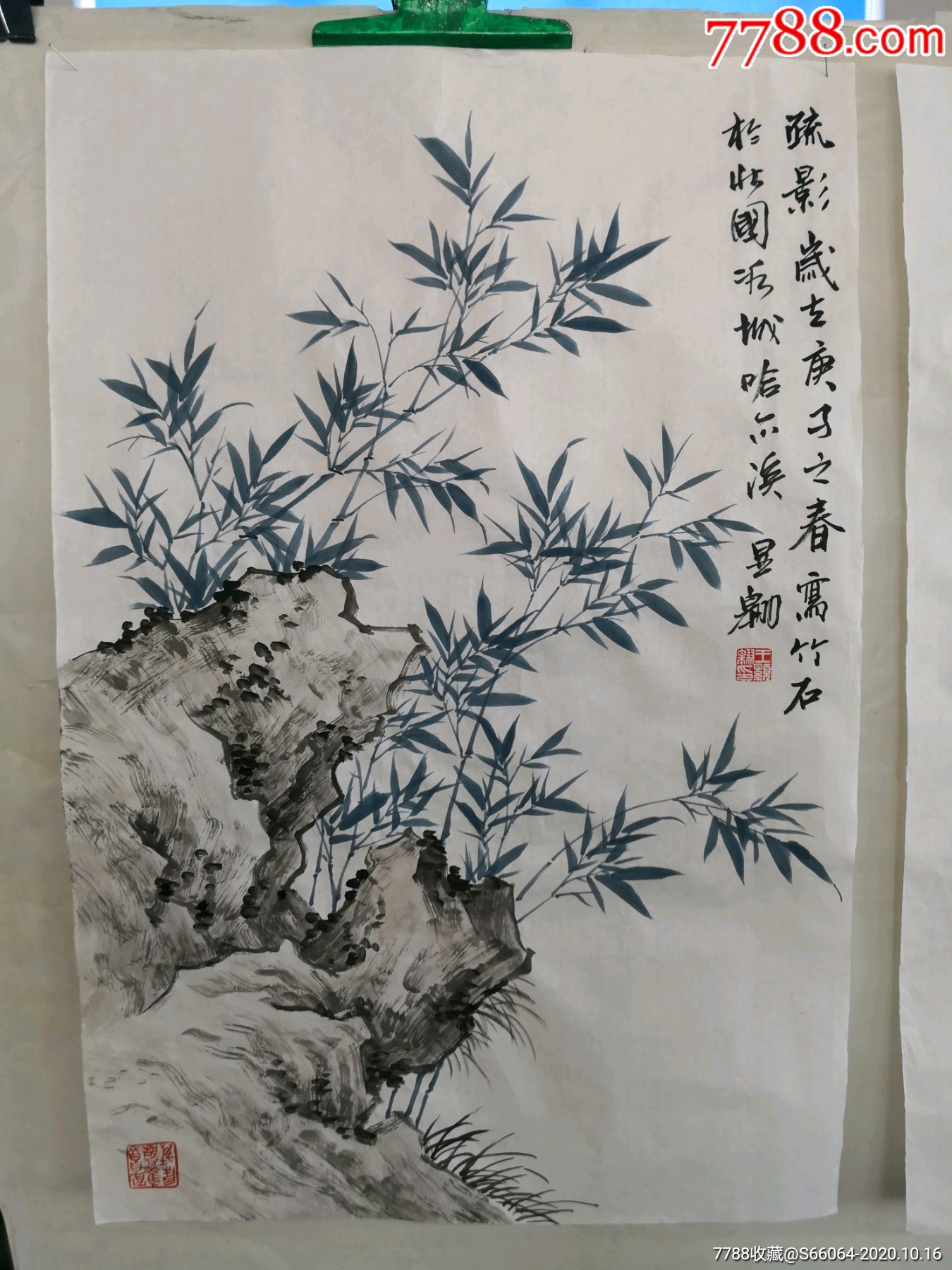 竹石四条屏_花鸟国画原作_第7张_7788字画网