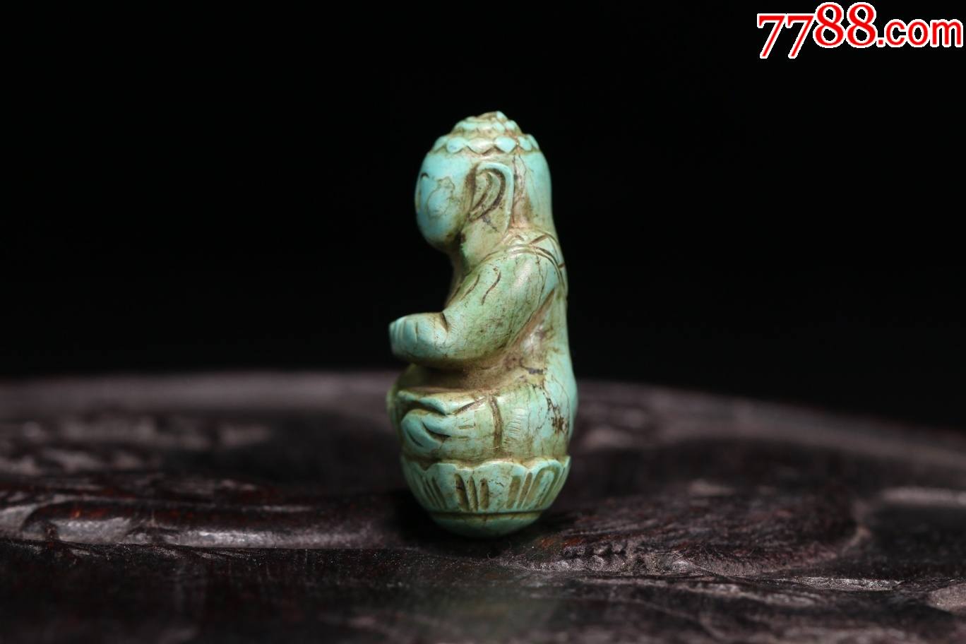 高古绿松石小佛