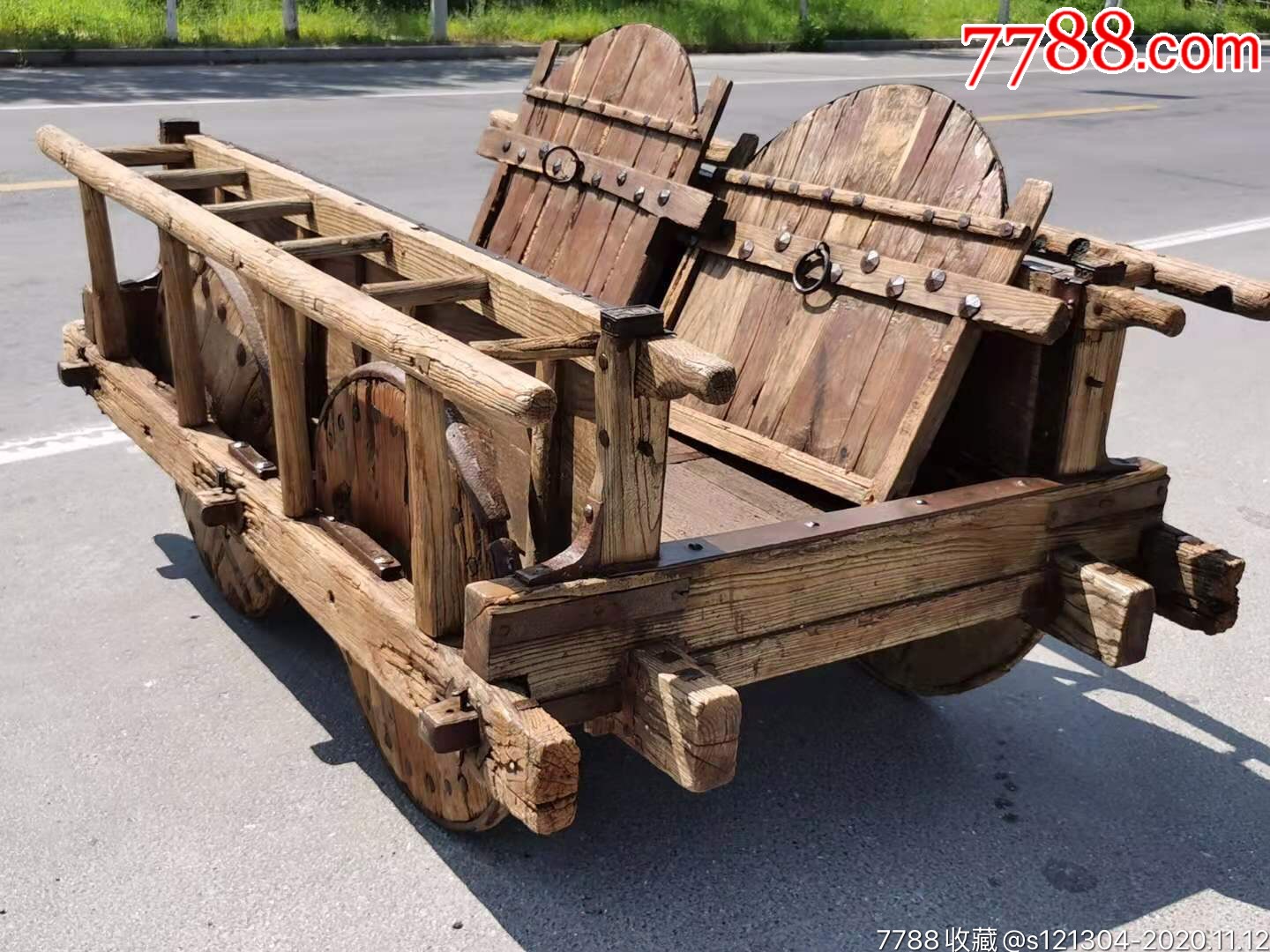 清代木轮车老战车