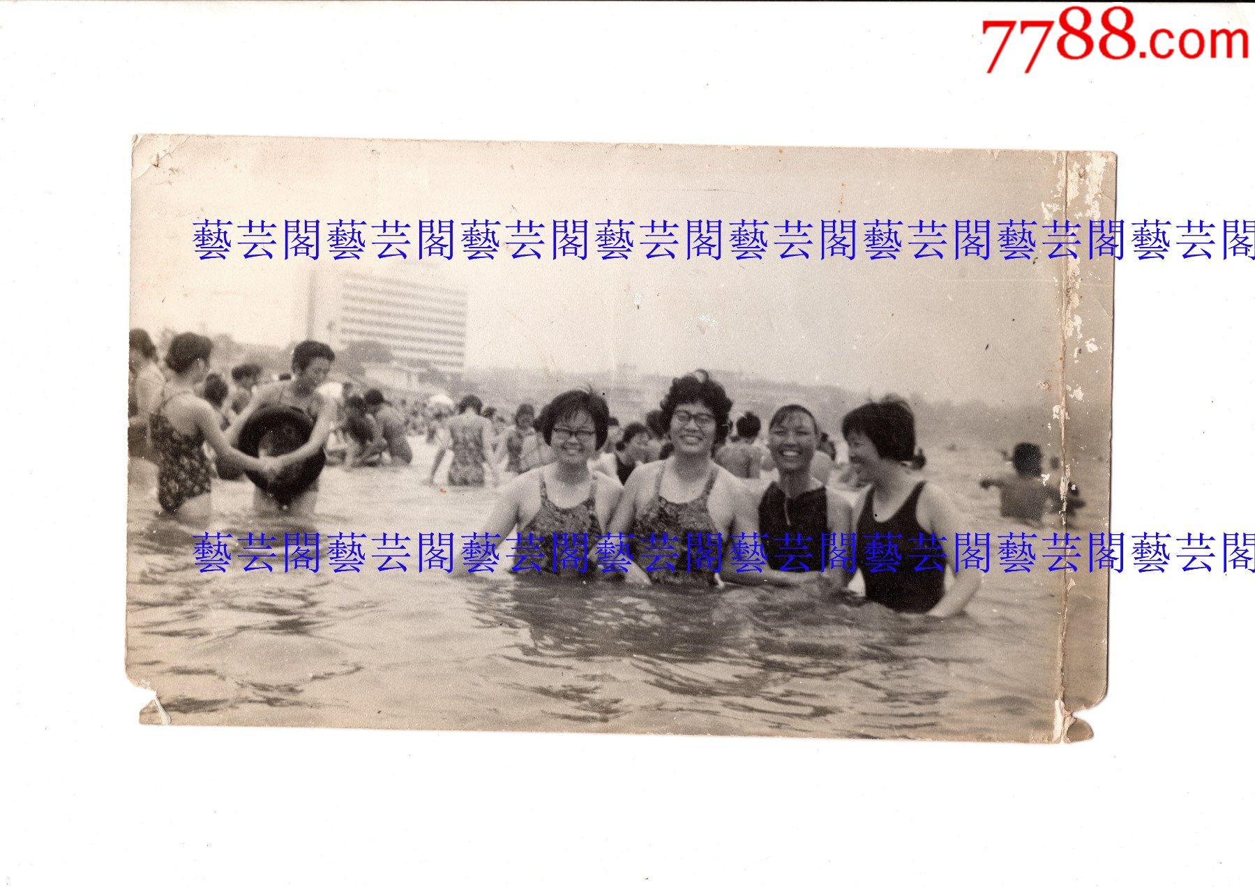 约1990年后苏州地区妇女泳装泳池老照片地点疑似苏州乐园尺寸2214cm