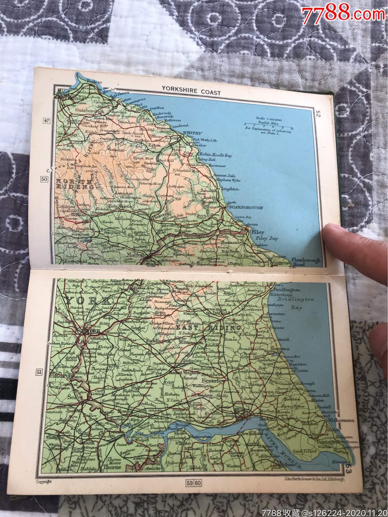 新收1944年英文原版袖珍英国地图集
