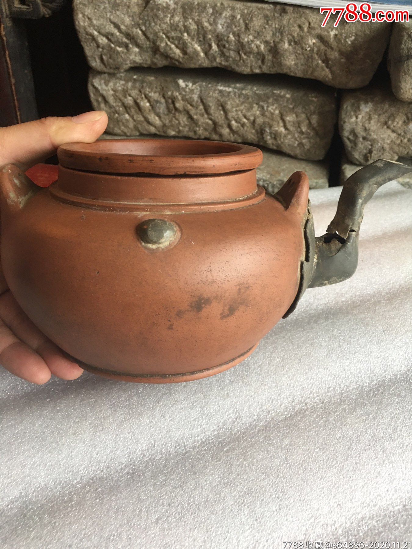 清代名家邵友廷作老矮蛋紫砂壶