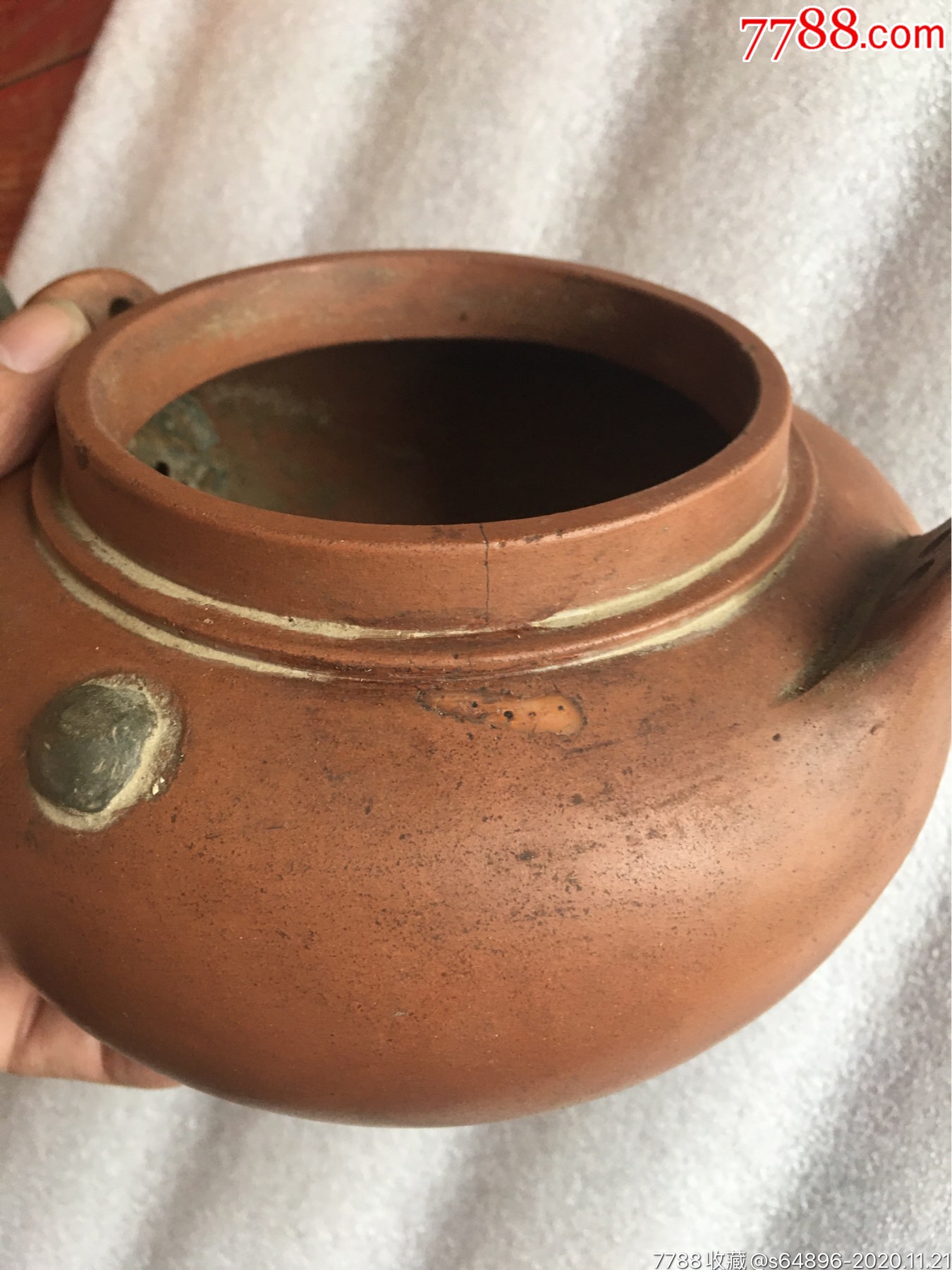 清代名家邵友廷作老矮蛋紫砂壶