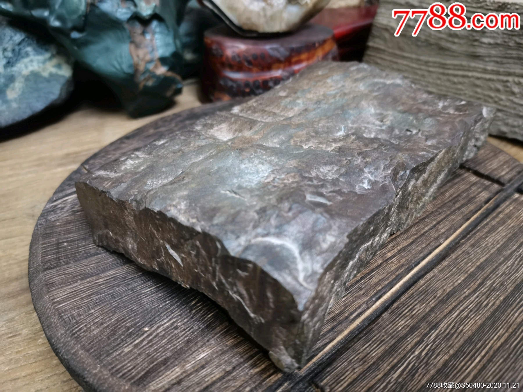 天然观赏奇石新疆戈壁泥石景观造型石书本板子石