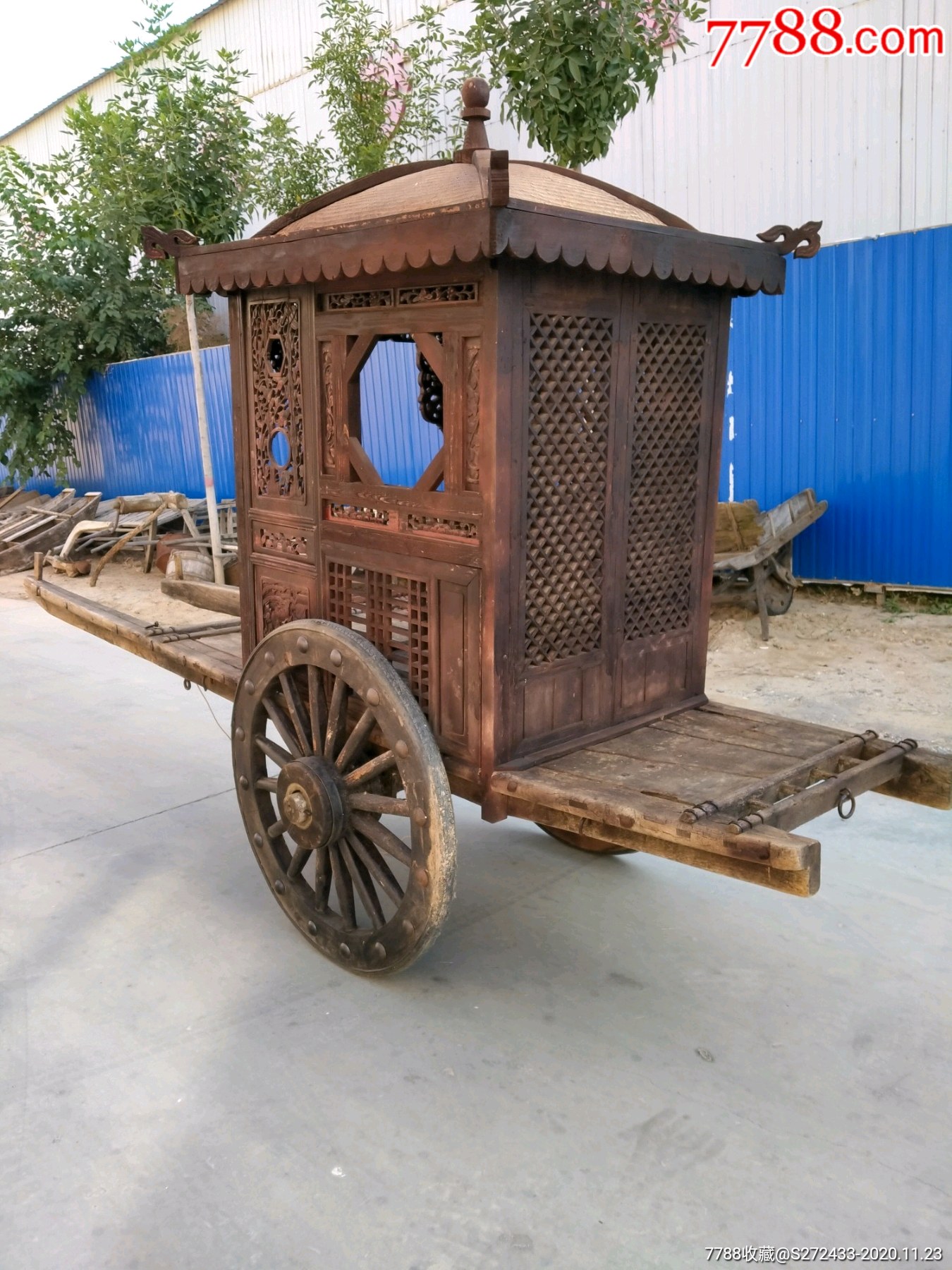 民俗老物件老轿子马车,影视道具古镇景点首选品!品相完整,尺寸如图