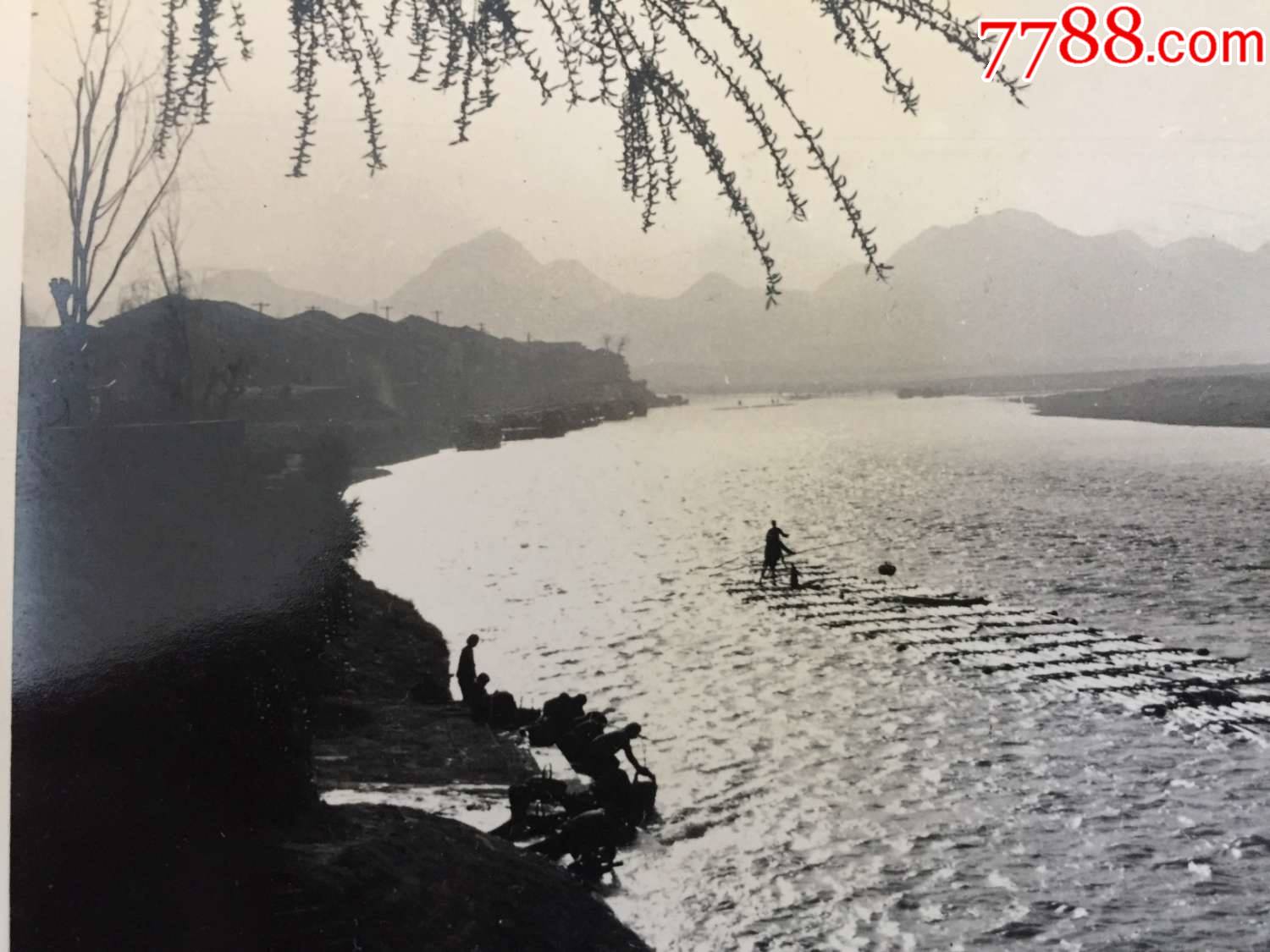 解放初期,60年代,老照片,原版照片:皖南,新安江风景-老照片-7788票证