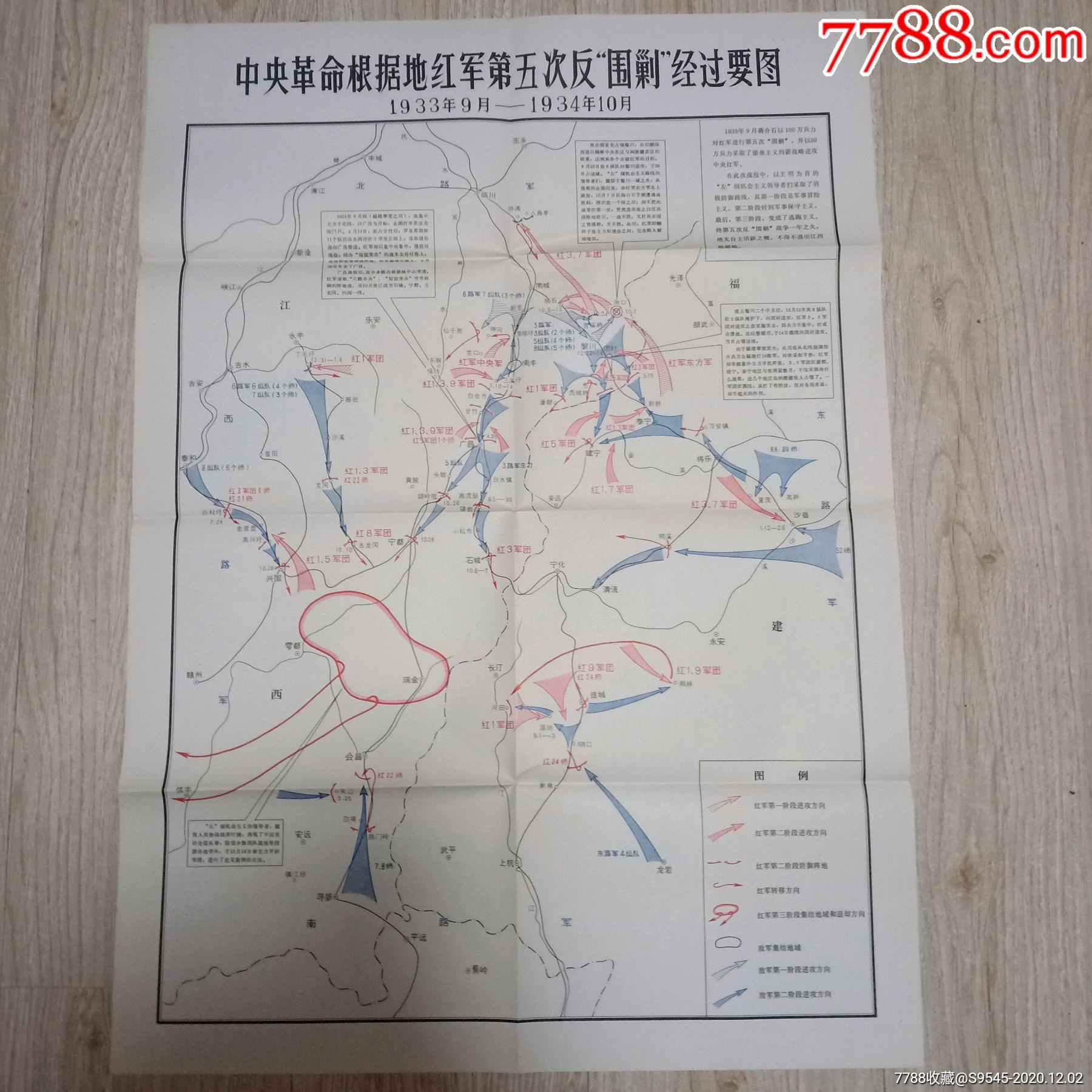 中革命根据地红军第五次反围剿经过要图