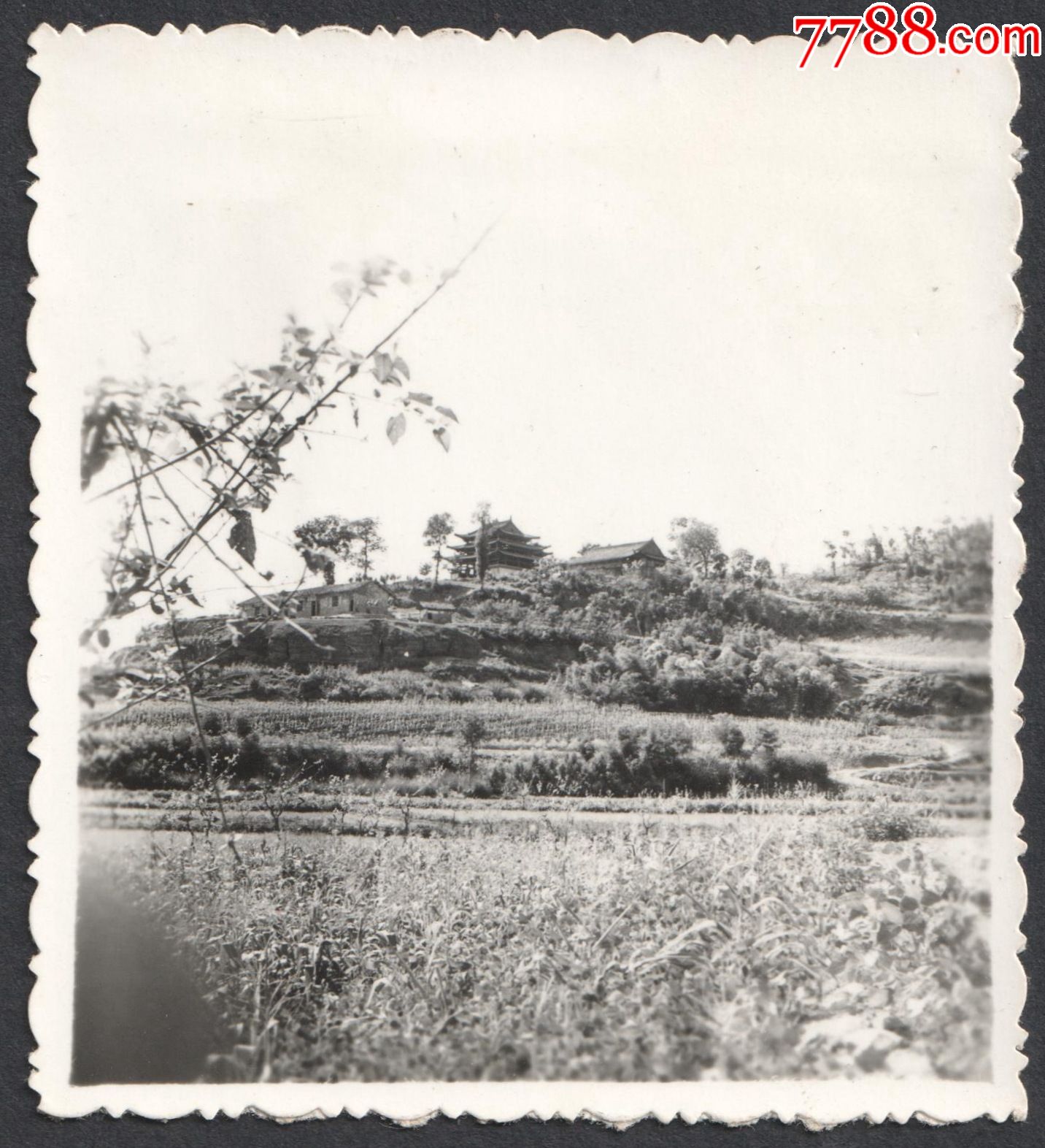 八十年代初安岳县木门寺全景老照片