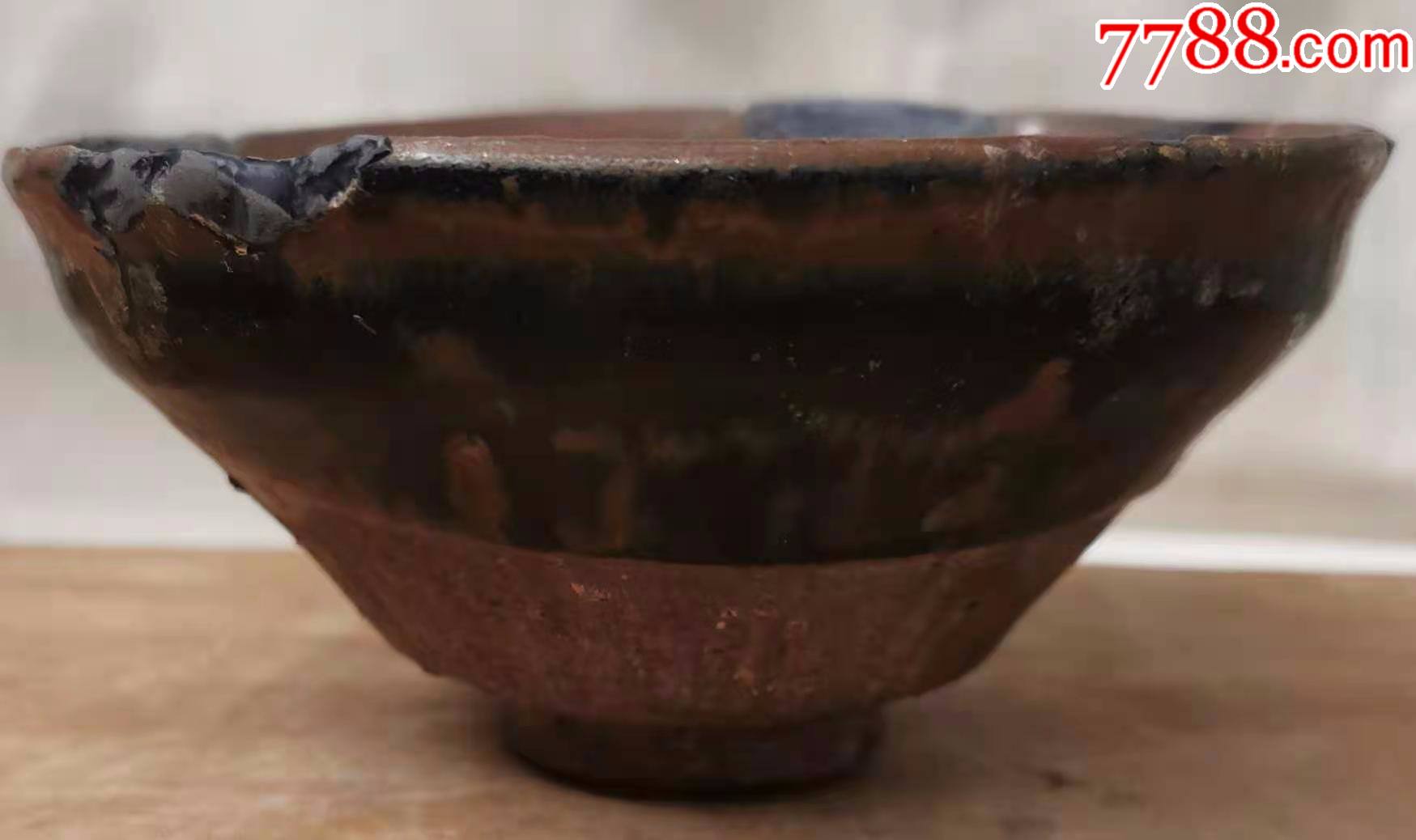 宋代建盏水吉窑天女散花束口盏