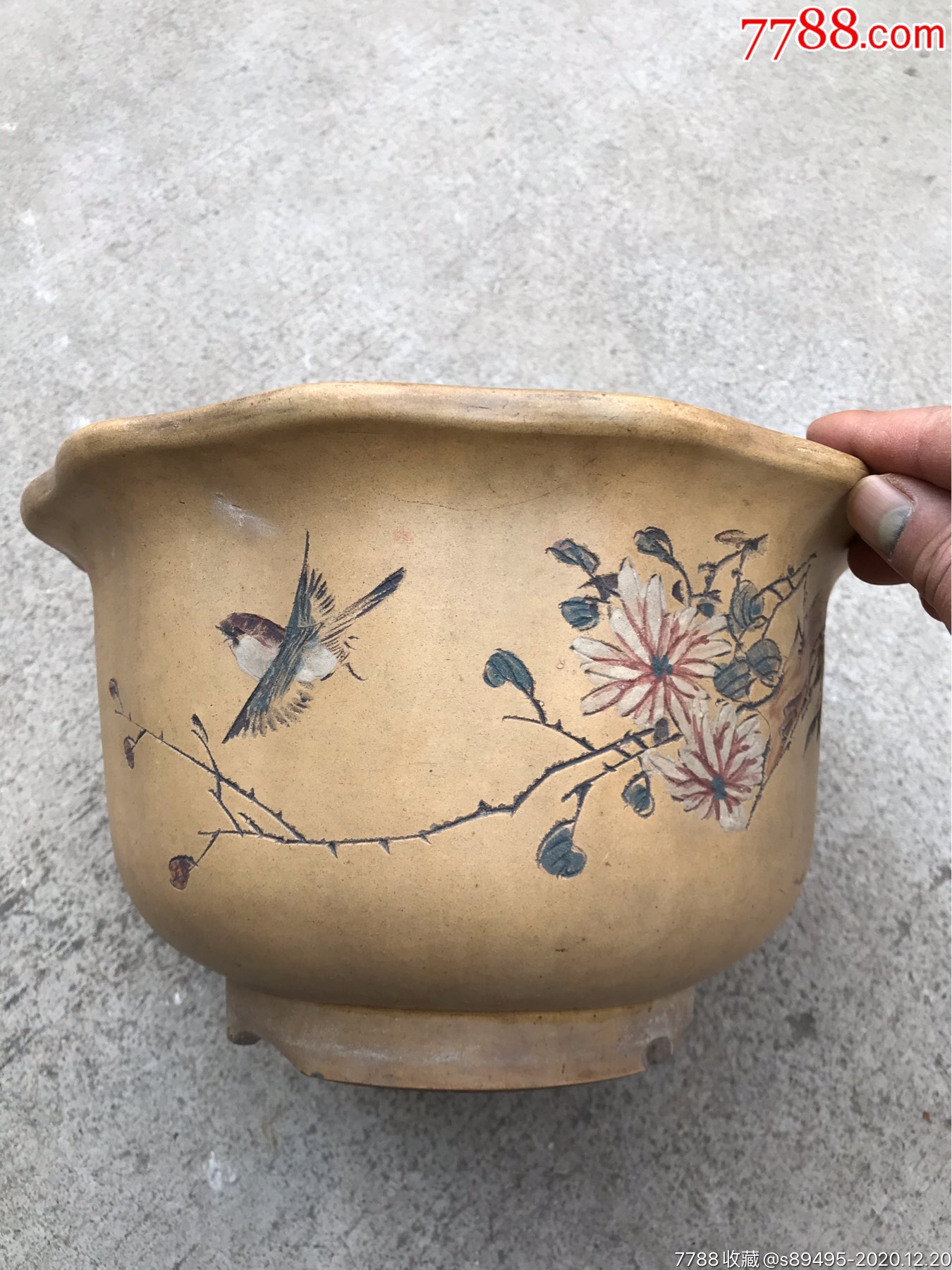 70年代紫砂花盆
