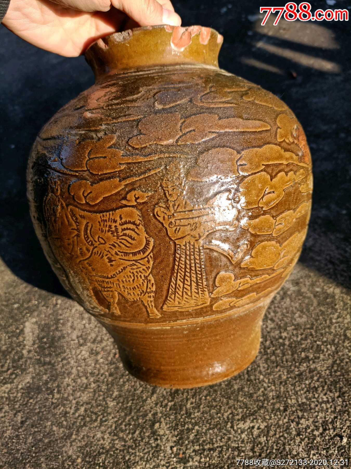 马口窑牛朗织女罐_其他陶器_第2张_7788陶器收藏