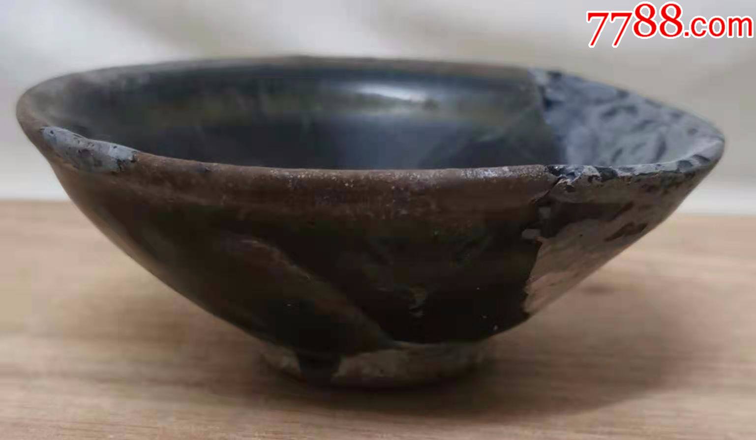 宋代建盏水吉窑银兔豪撇口盏