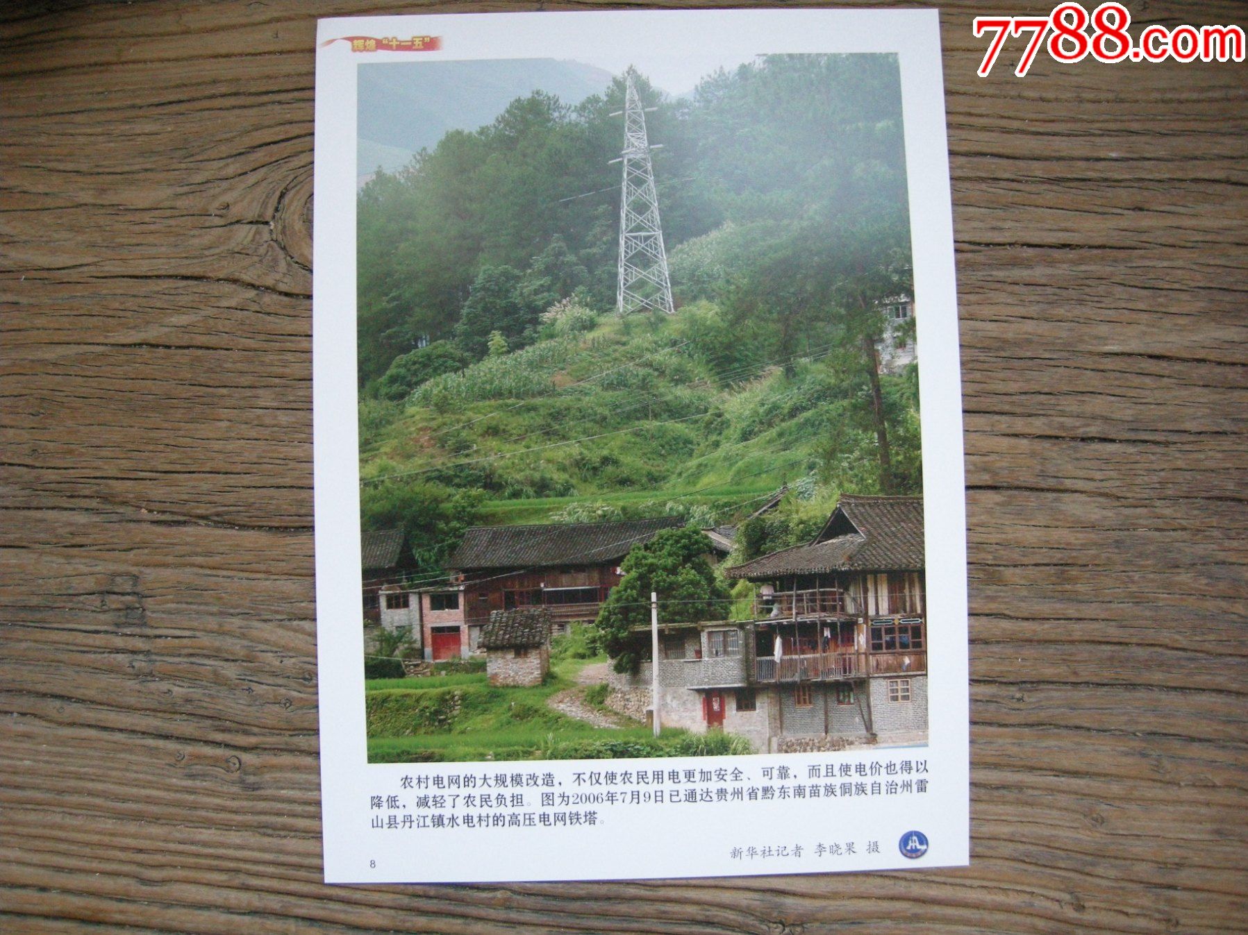 2006年,贵州黔东雷山县丹江镇水电村,高压电网铁塔