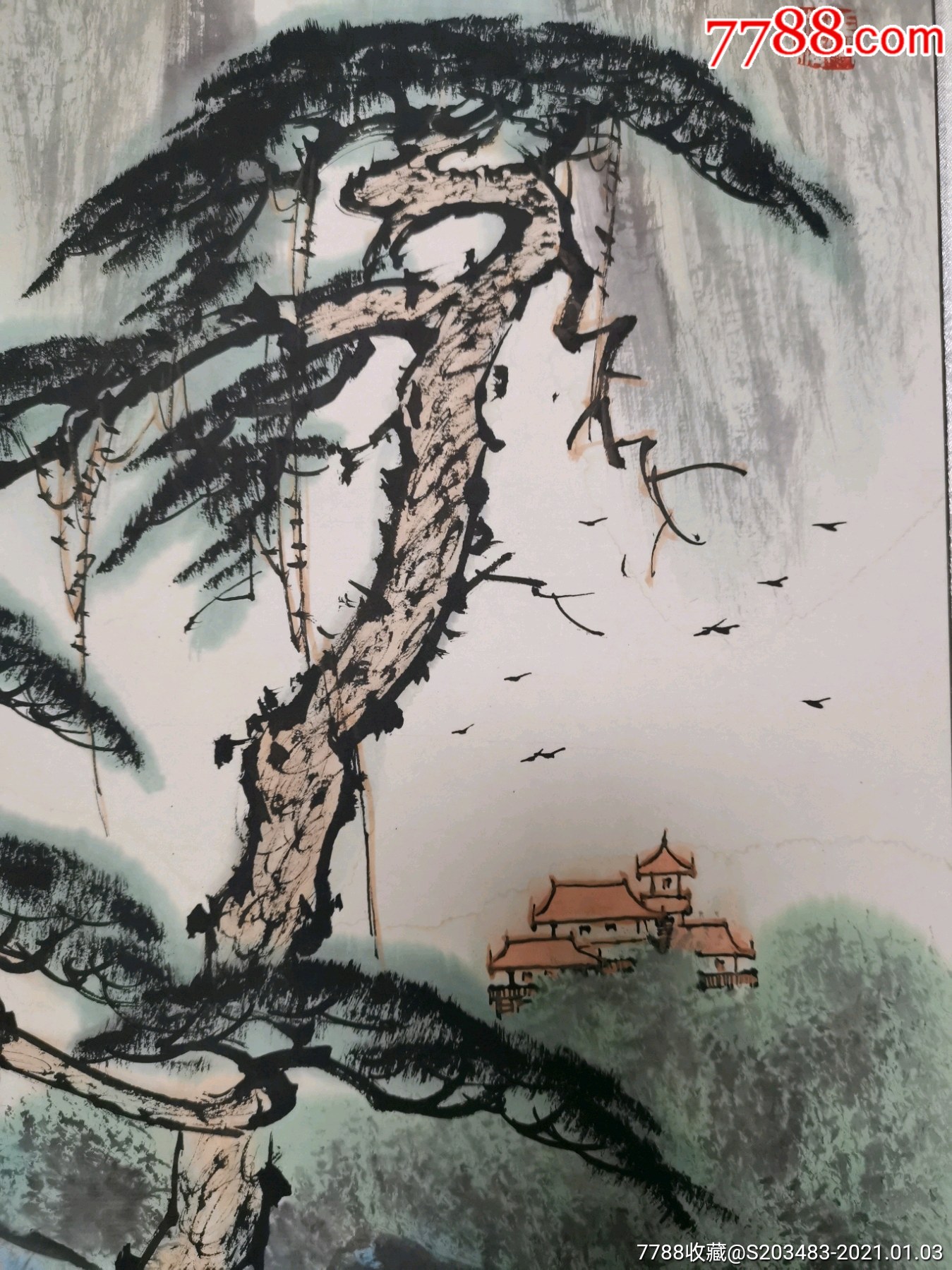 山东著名画家张桂清手绘山水画字画国画条幅卷轴