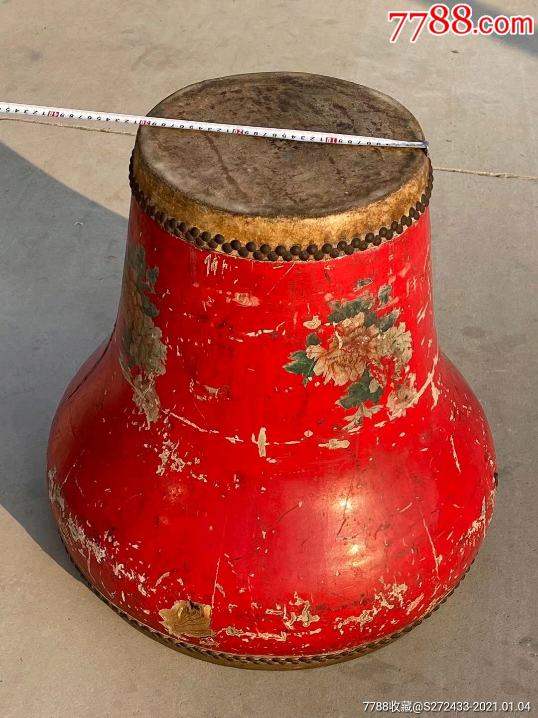 牛皮大鼓,全品包老_八角鼓/腰鼓/鼓_第2张_7788相机收藏