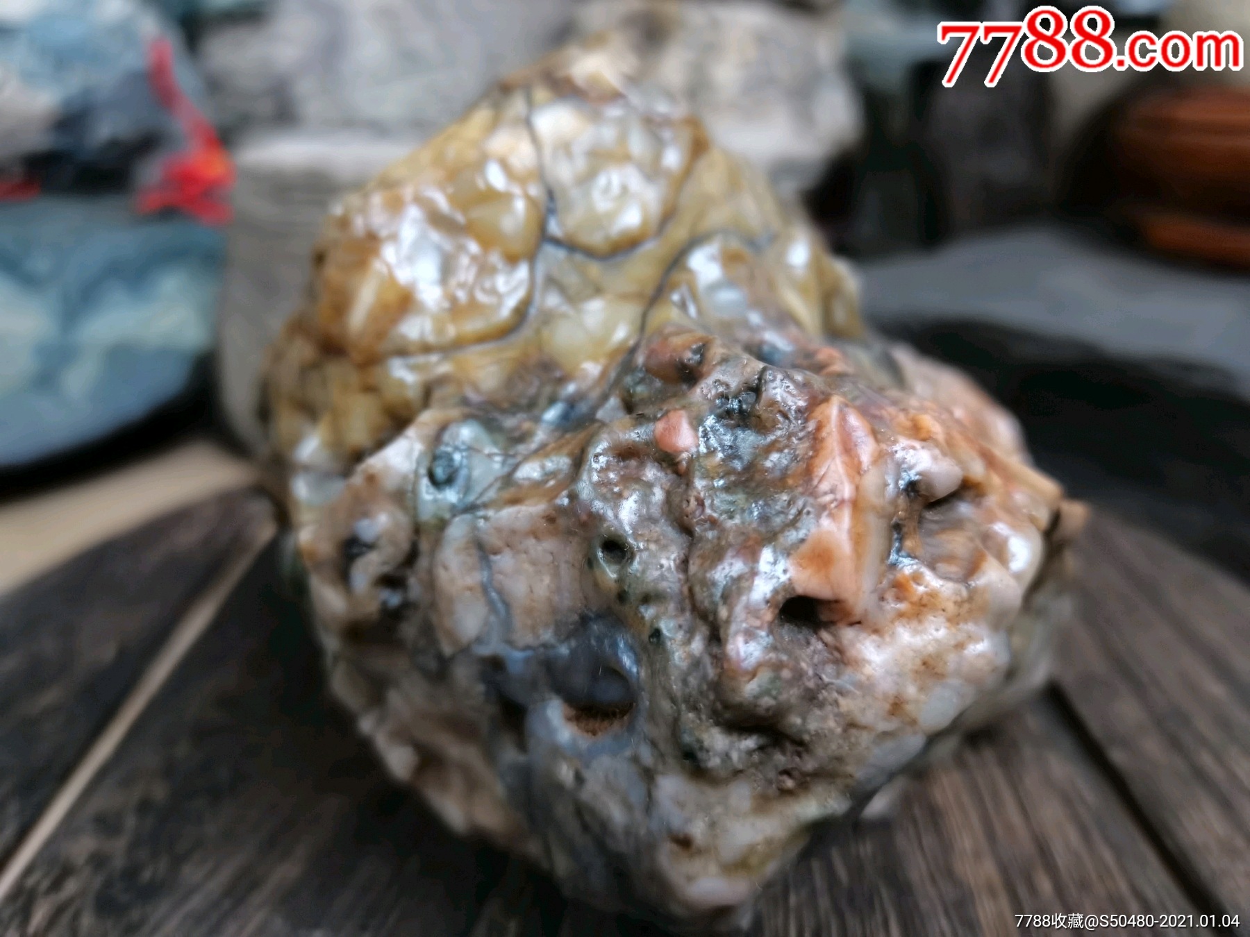 天然皮色形观赏奇石沙漠漆风凌石风砺石老皮戈壁玛瑙原石