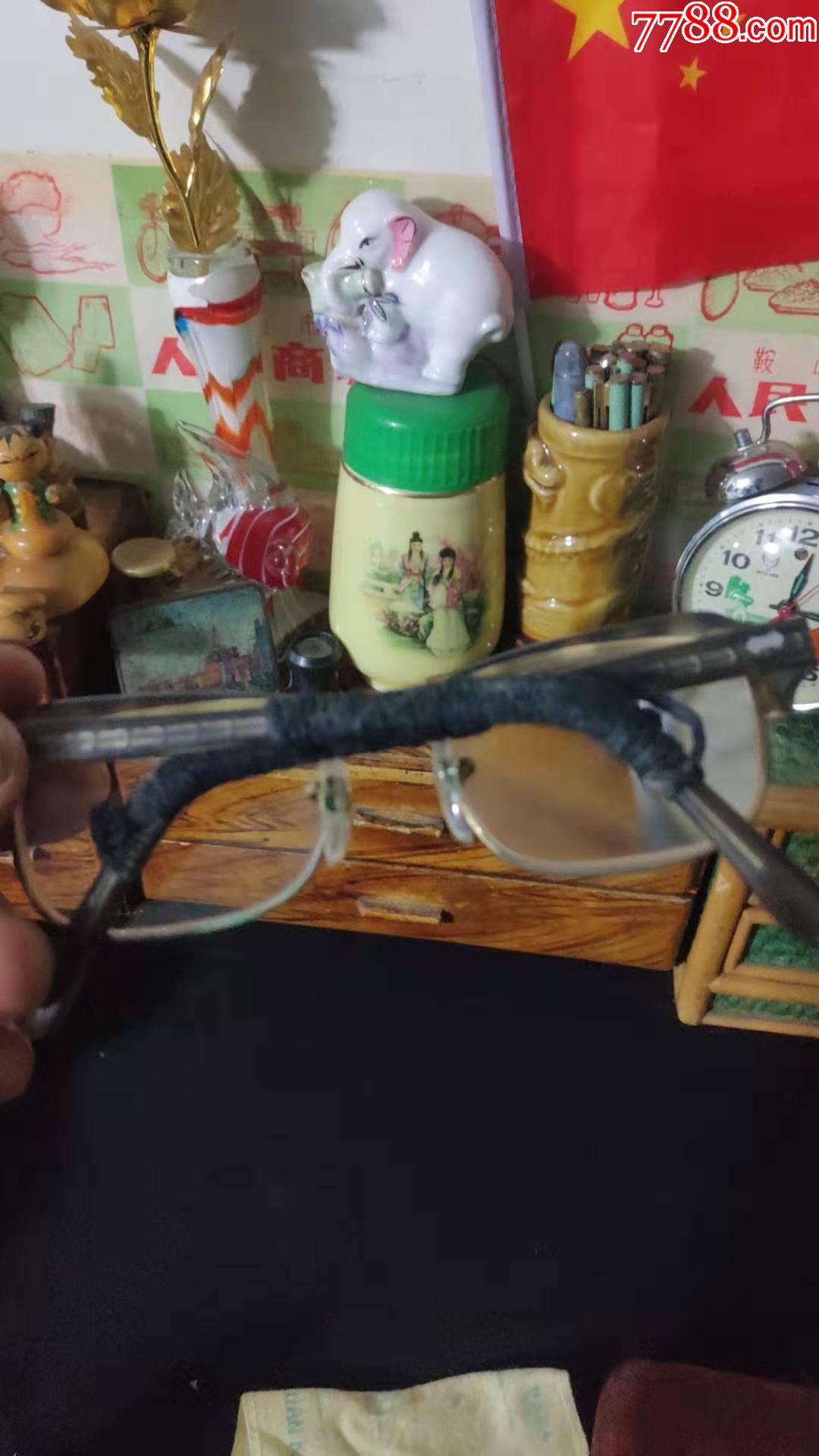 上世纪70-80年代老式眼镜近视2只不一样一只度数大民俗老物品.