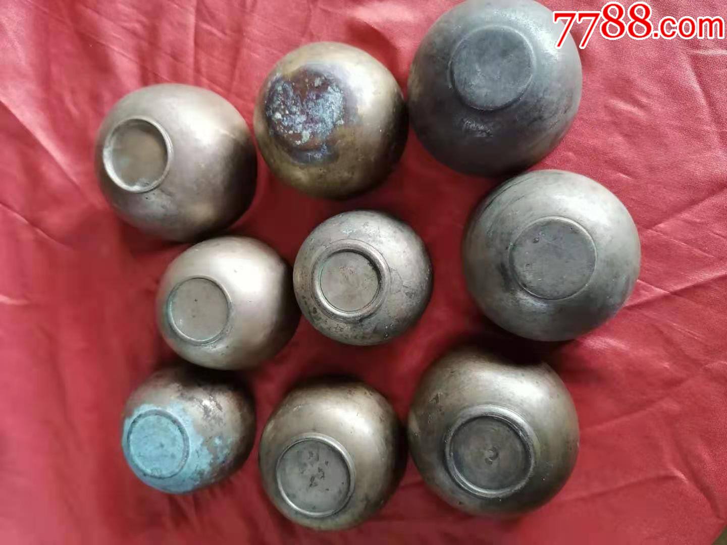 小铜碗9个