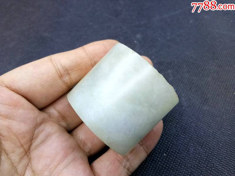 清代冰底老翡翠带黄翡大个发箍
