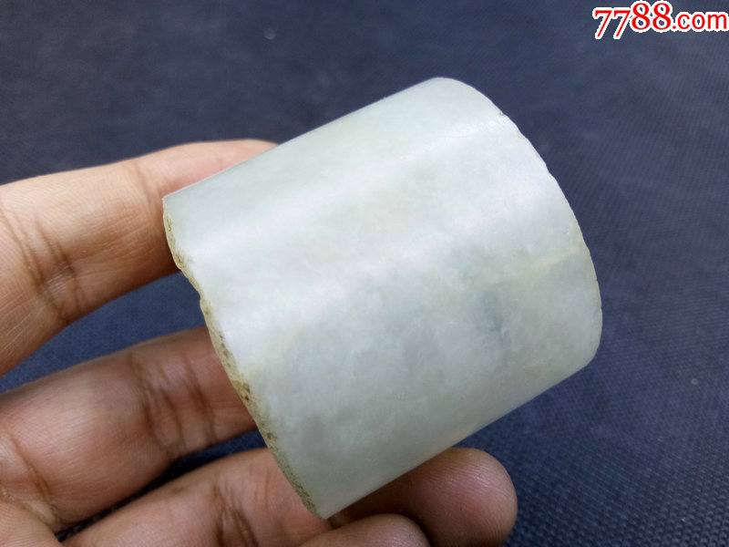 清代冰底老翡翠带黄翡大个发箍