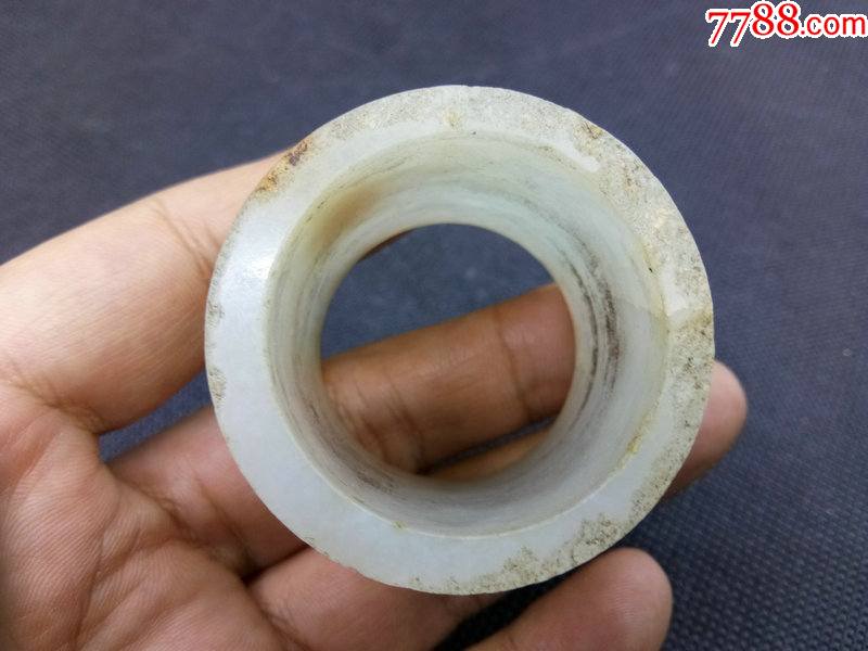 清代冰底老翡翠带黄翡大个发箍