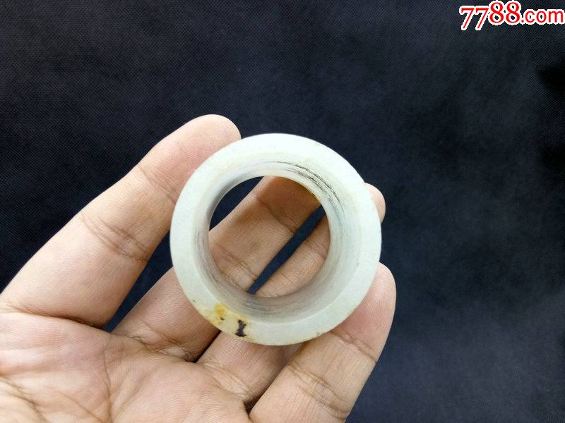 清代冰底老翡翠带黄翡大个发箍