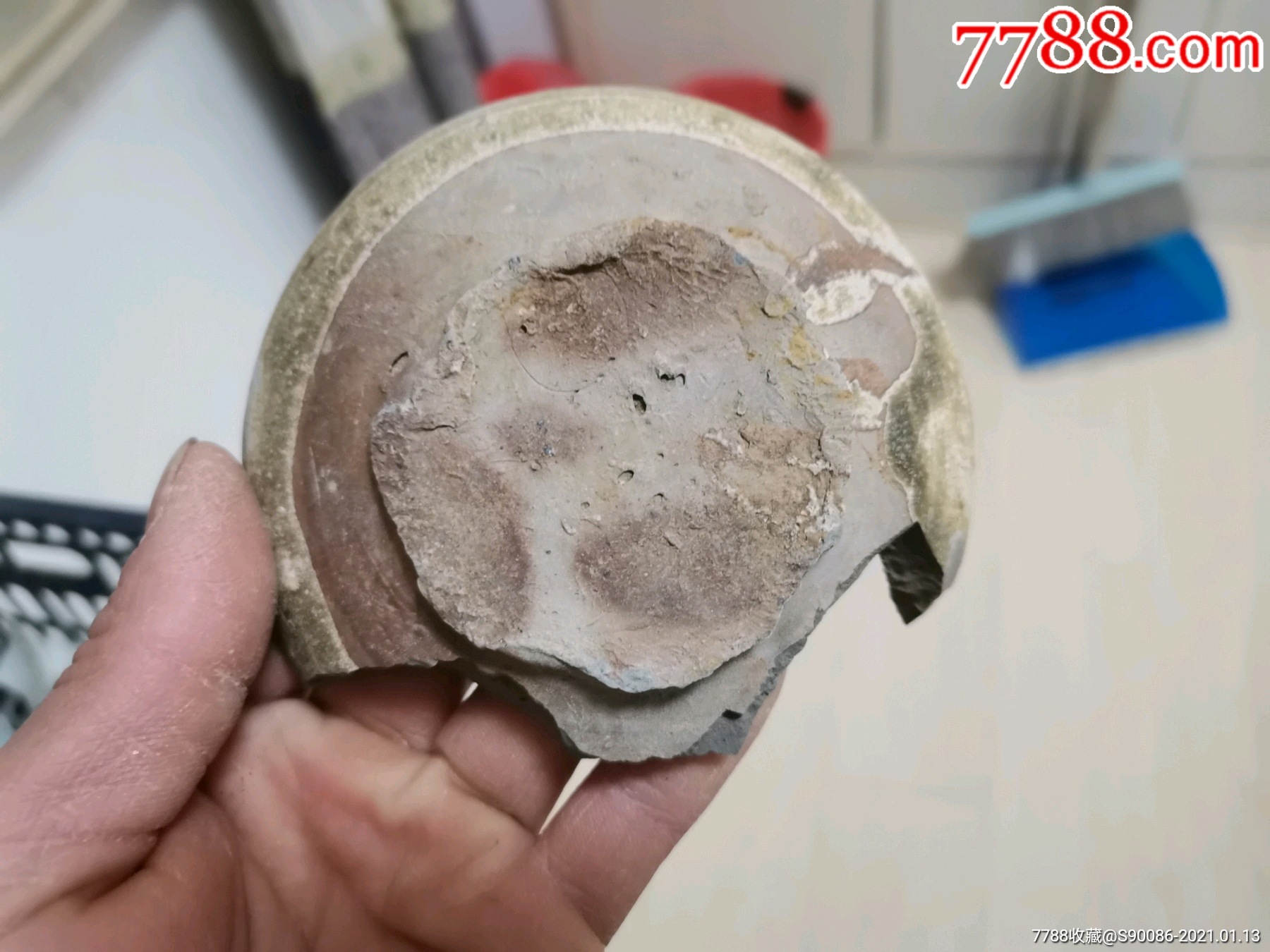 唐五宣州窑青瓷油灯标本