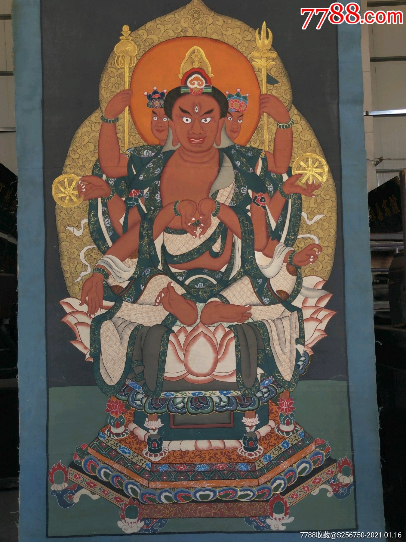 四面八臂金刚多罗菩萨像多罗菩萨全称"圣救度佛母,通常称"绿度母,为