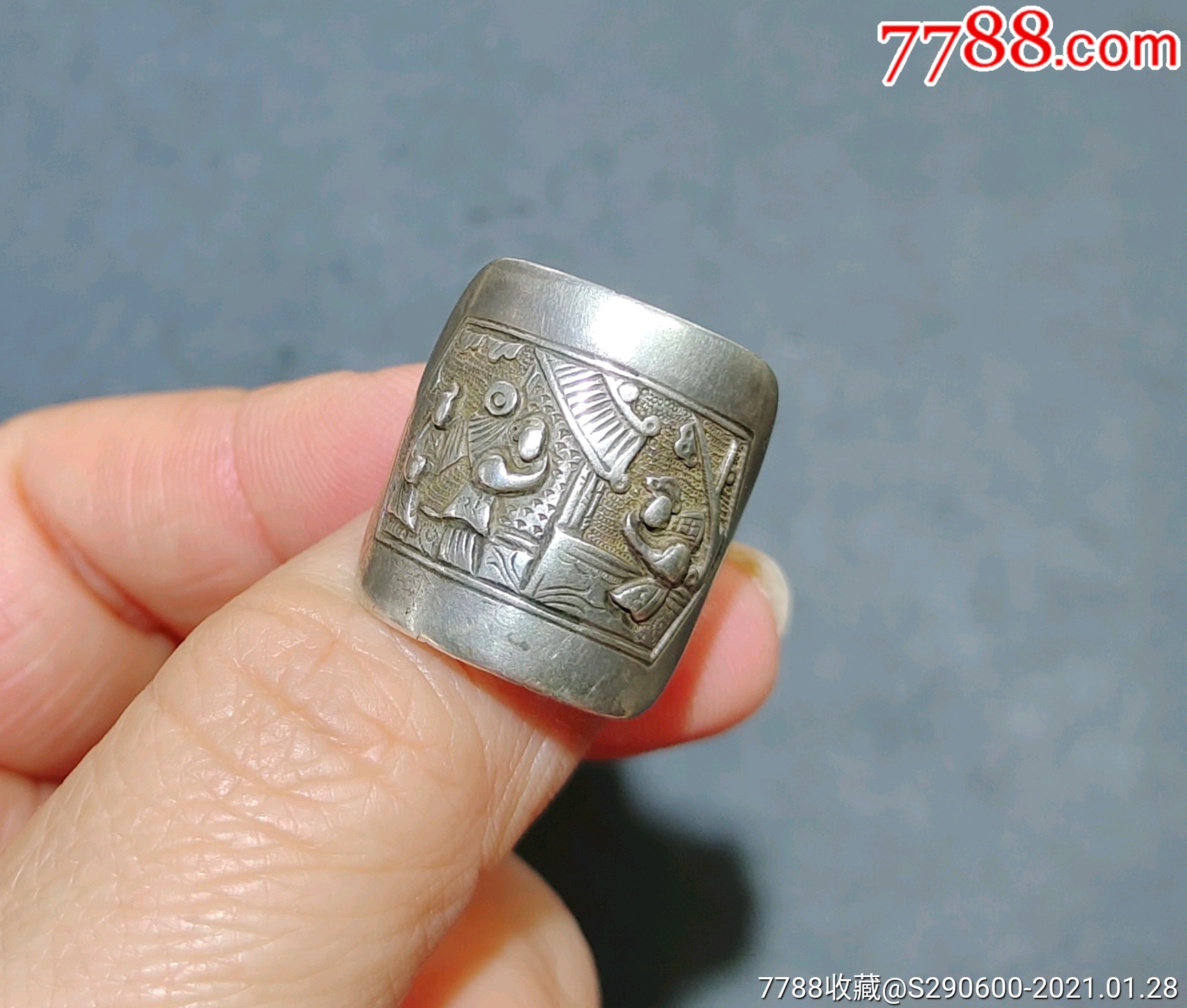 清代老银板指戒_银戒指_第4张_7788铜器收藏