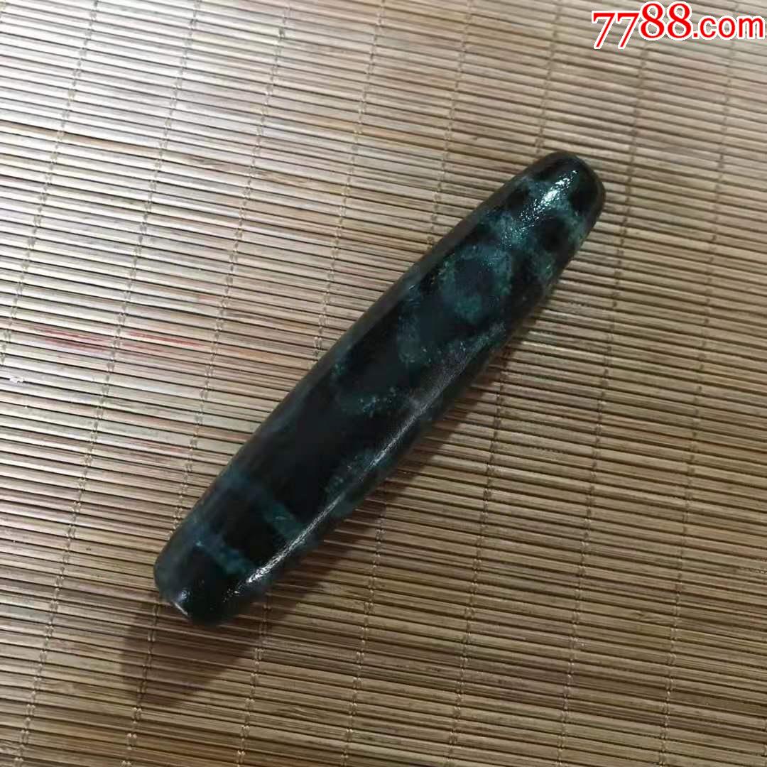 一枚高油包浆马蹄纹六眼金刚老天珠