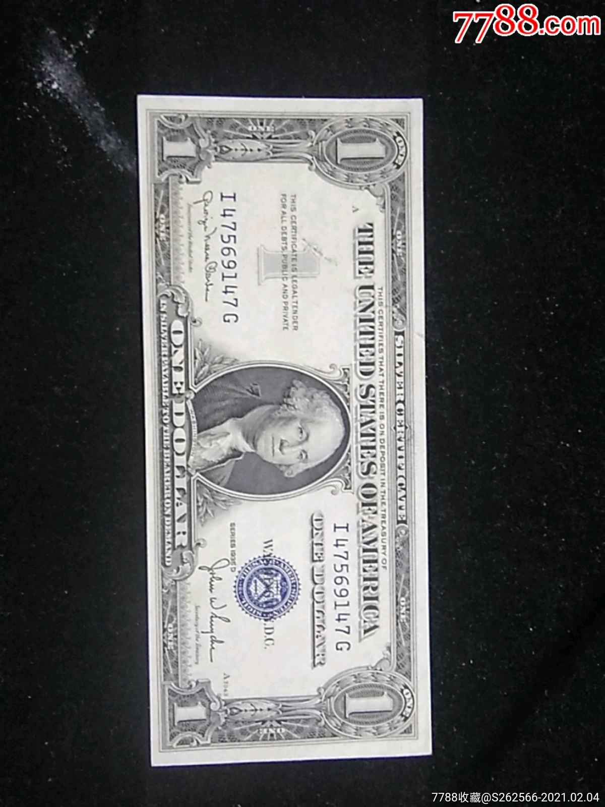 美元·纸币·蓝印·1美元·1935年