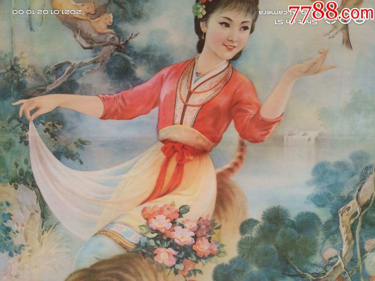 吴彩鸾跨虎入山图,三国时彩鸾与文箫美好爱情故事,二人乘虎入越王山后