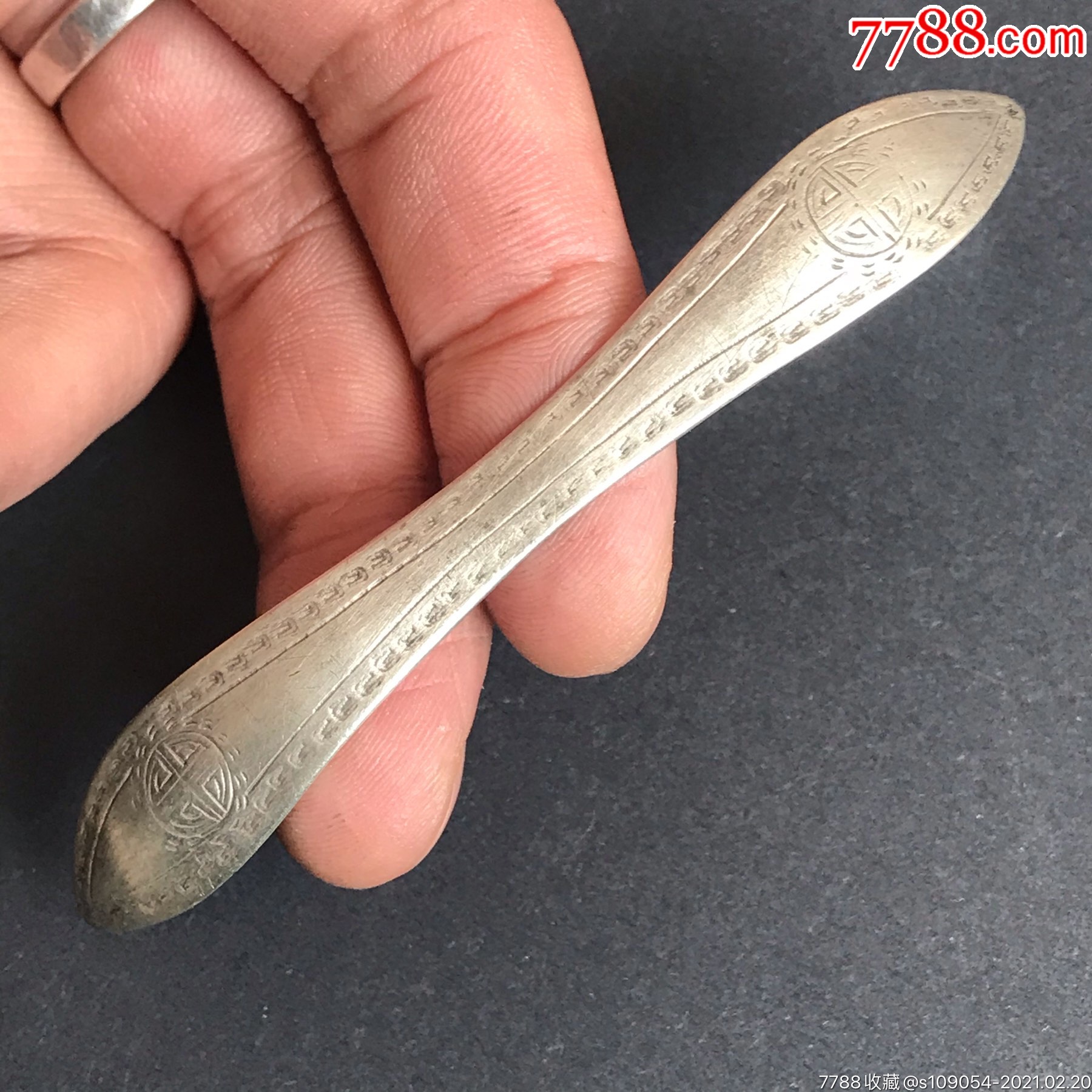 老银簪双尖簪