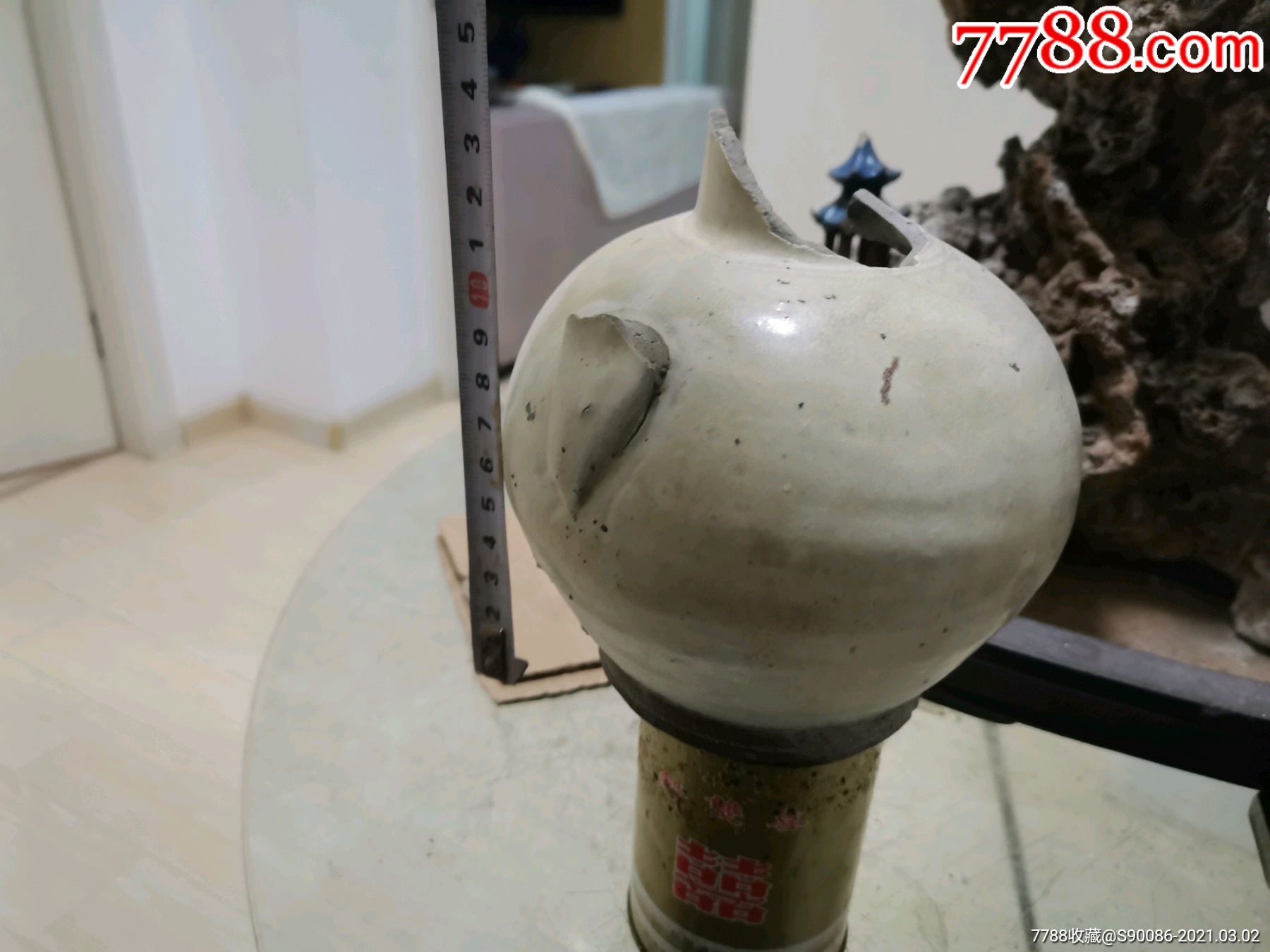 晚唐宣州窑稀少品种白釉执壶标本