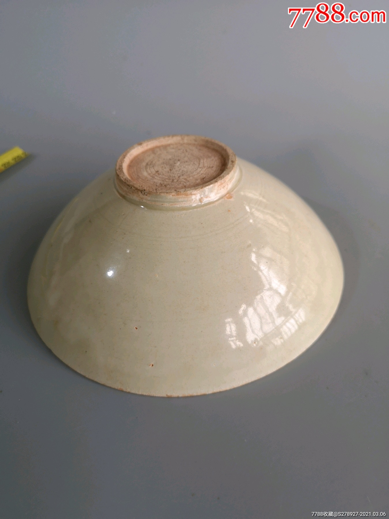 宋代白舍窑针挑工卷云牡丹黄釉碗_青白瓷/影青瓷_第14张_7788瓷器