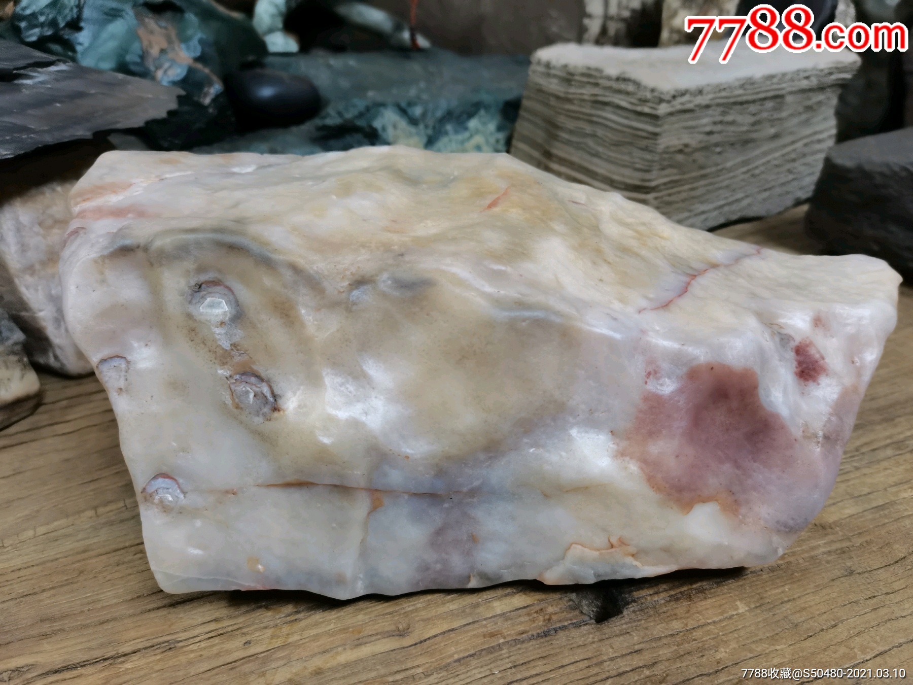 奇石戈壁石天然造型外皮观赏石沙漠漆风凌砺石内蒙阿拉善戈壁彩玉腊石