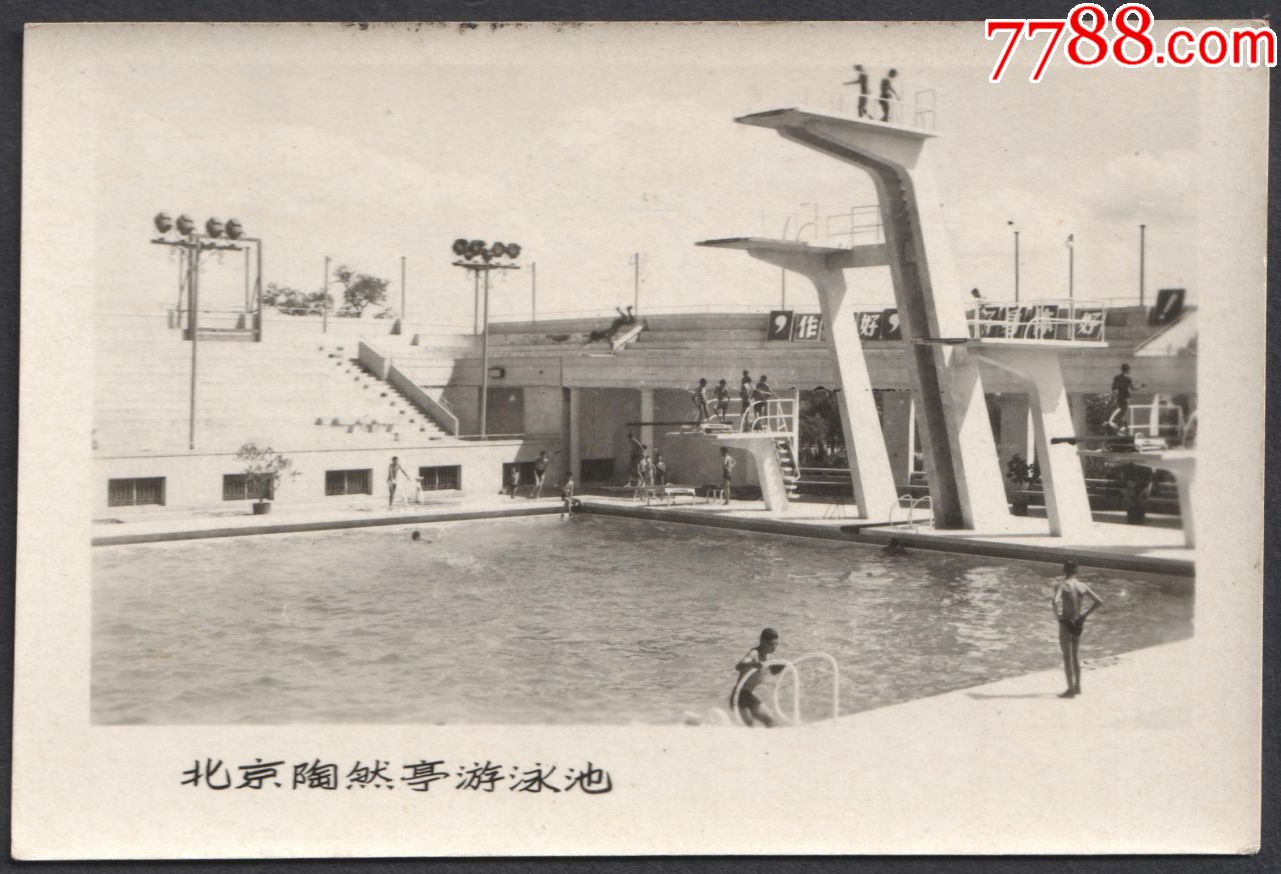 六七十年代,北京陶然亭游泳池老照片
