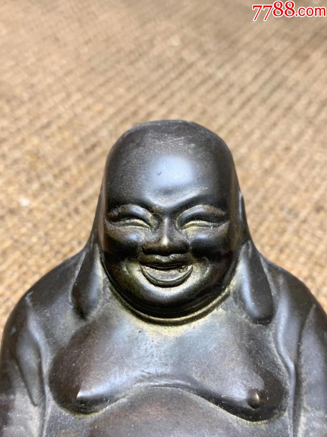 民国老铜大肚佛一尊_铜像/铜佛像_第6张_7788钟表收藏