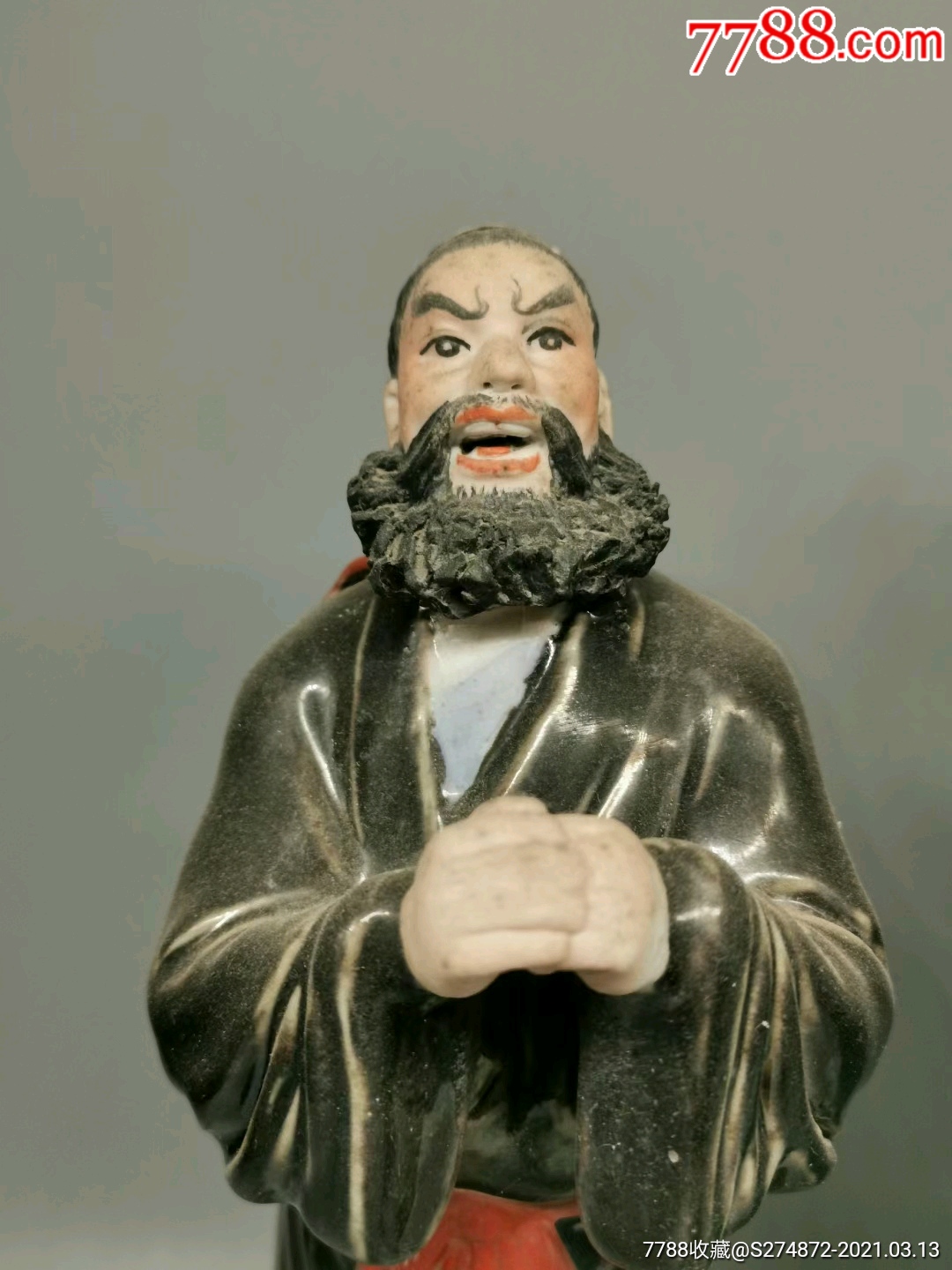 567粉彩人物瓷塑刘关张桃园三结义