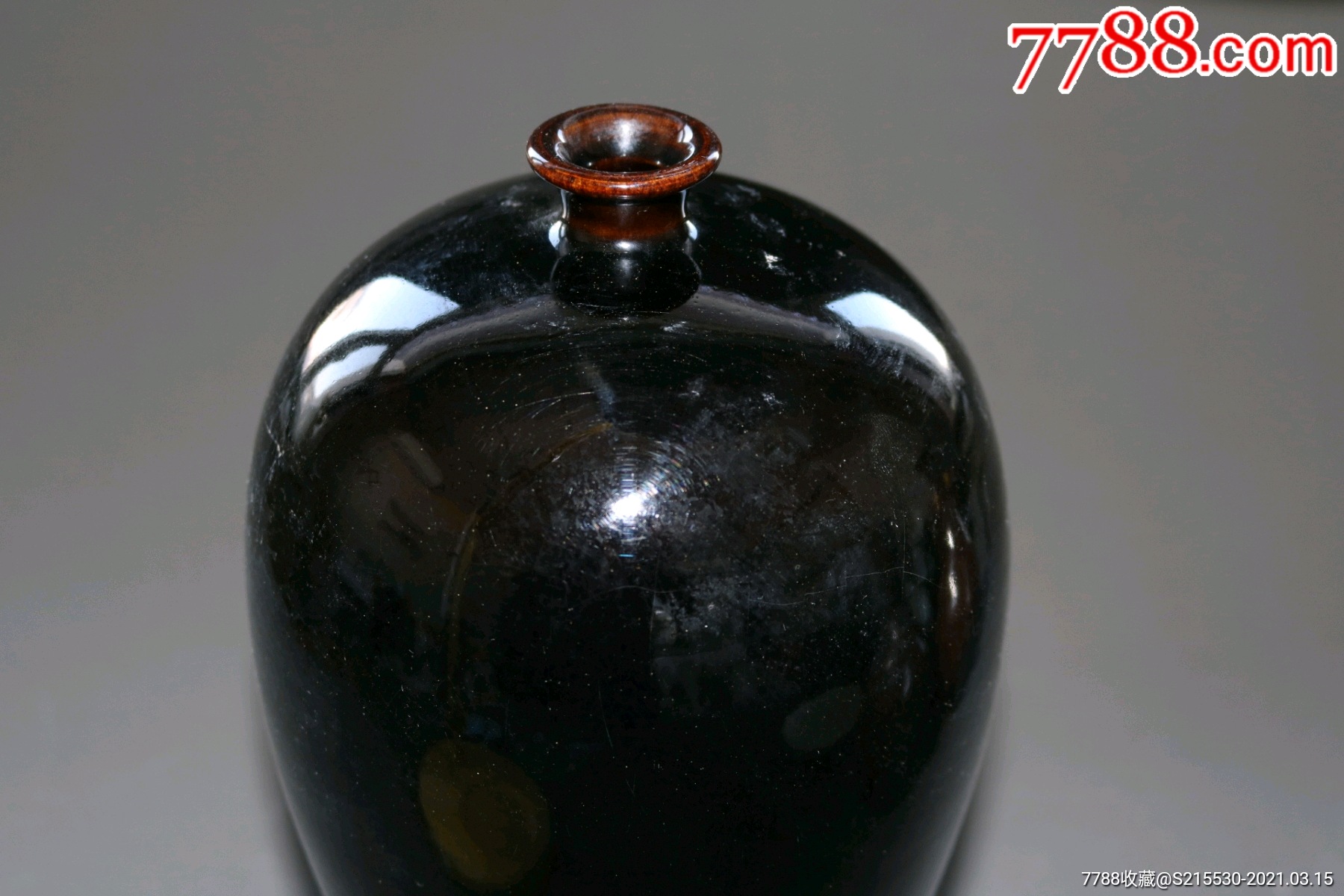黑秞定窑梅瓶-黑瓷/天目瓷-7788陶瓷