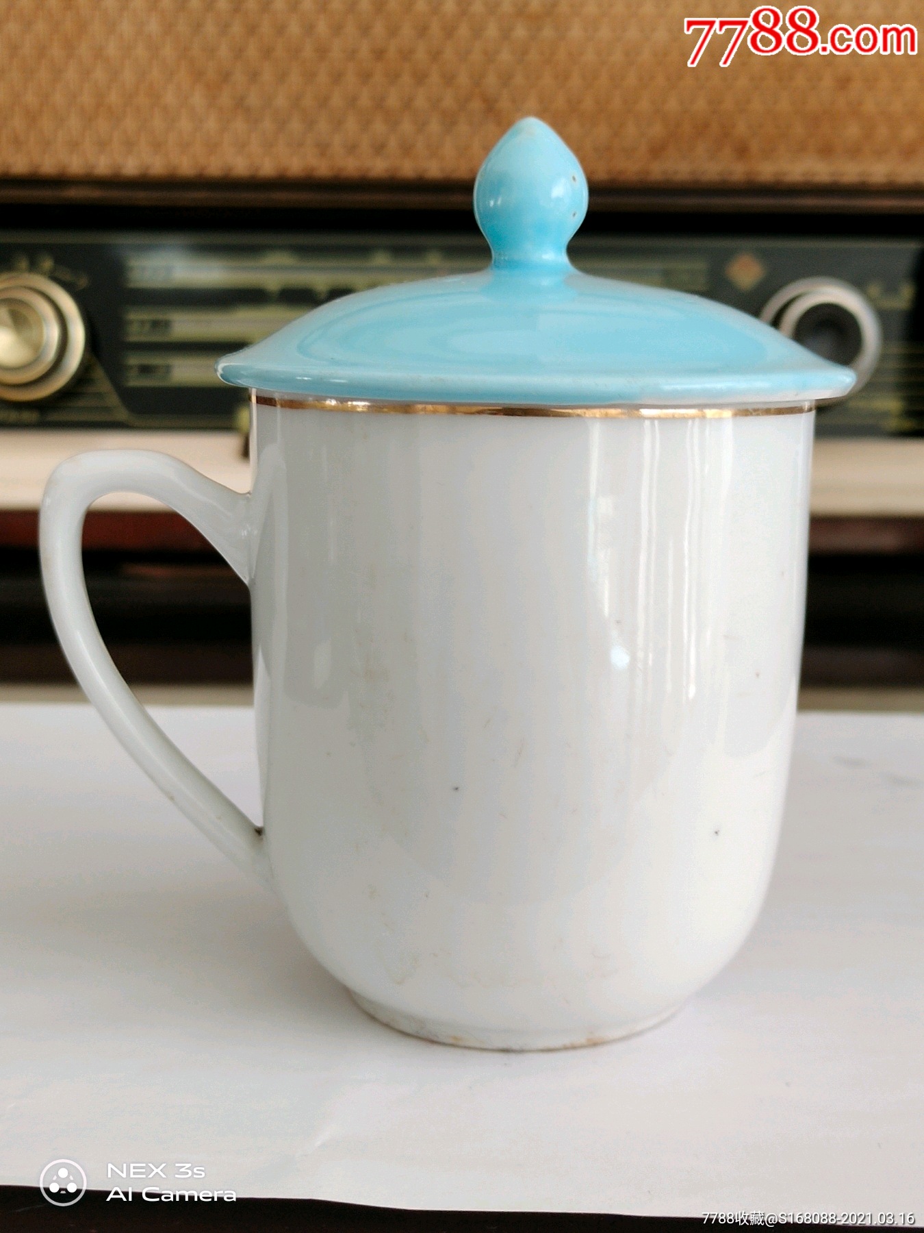 文革时期六七十年代怀旧古董老物件迎客松印花老茶杯老瓷器老式杯文革