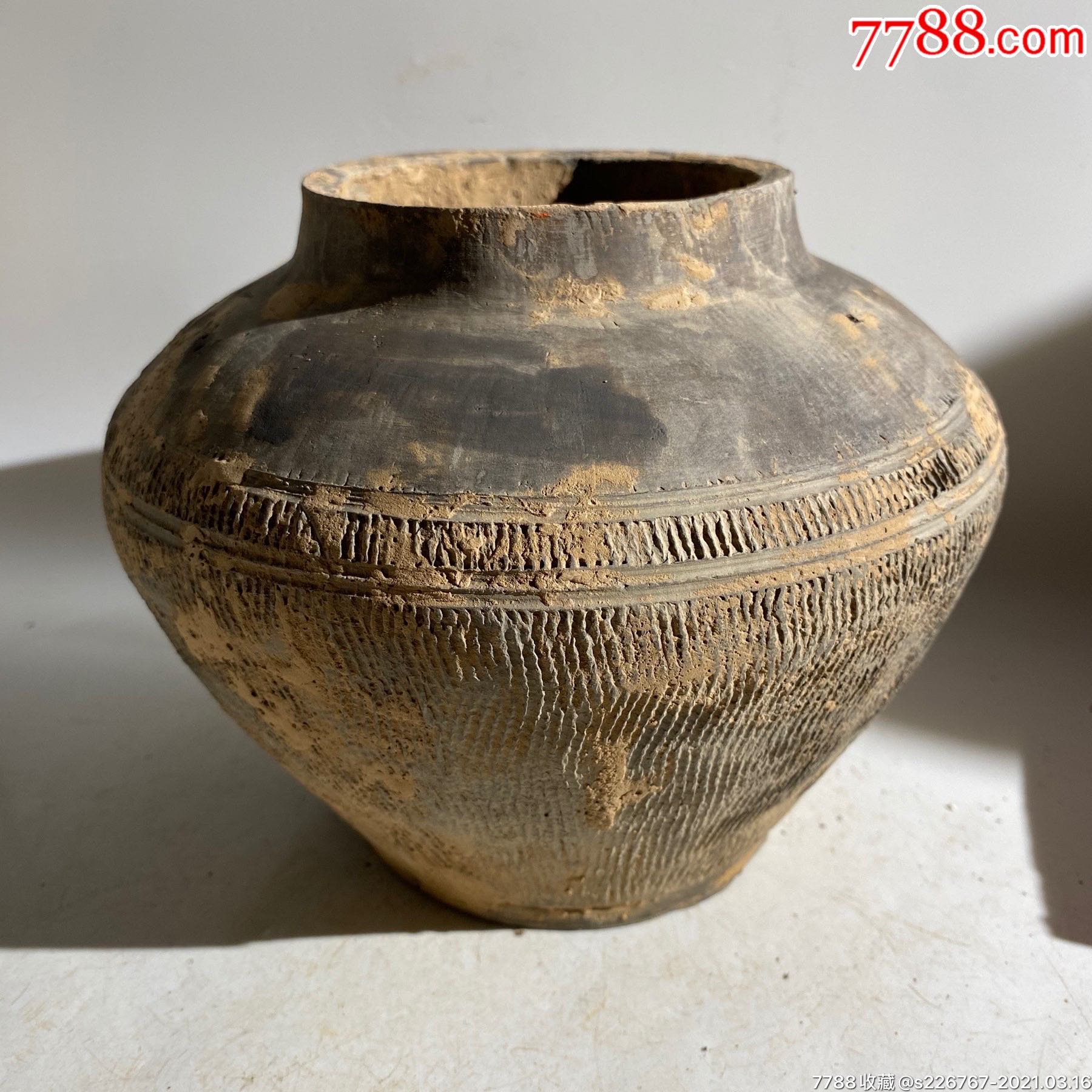 古玩陶器古董汉代陶罐