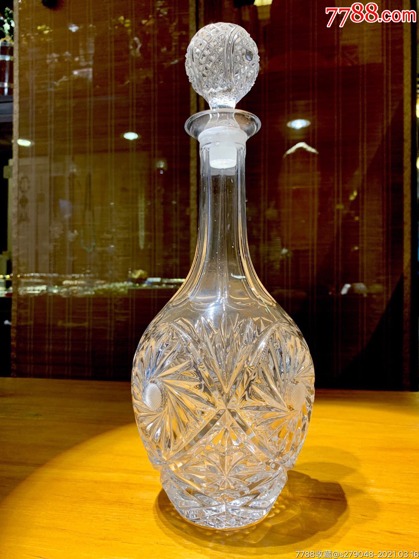 法国古董水晶酒瓶醒酒器