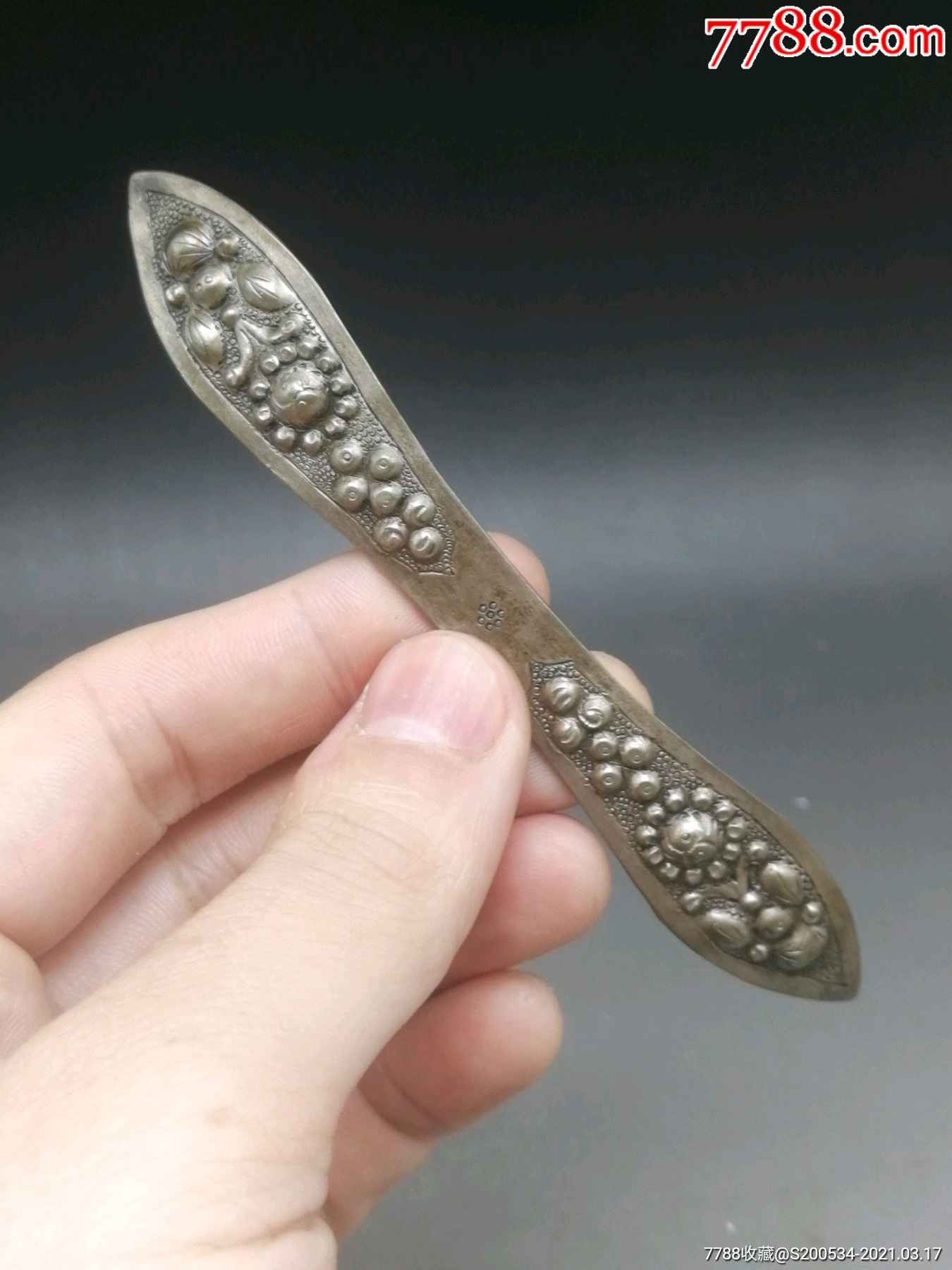 簪子银饰品首饰礼品古玩古董一线探测精美宋代窖藏刻_价格330元【拾遗